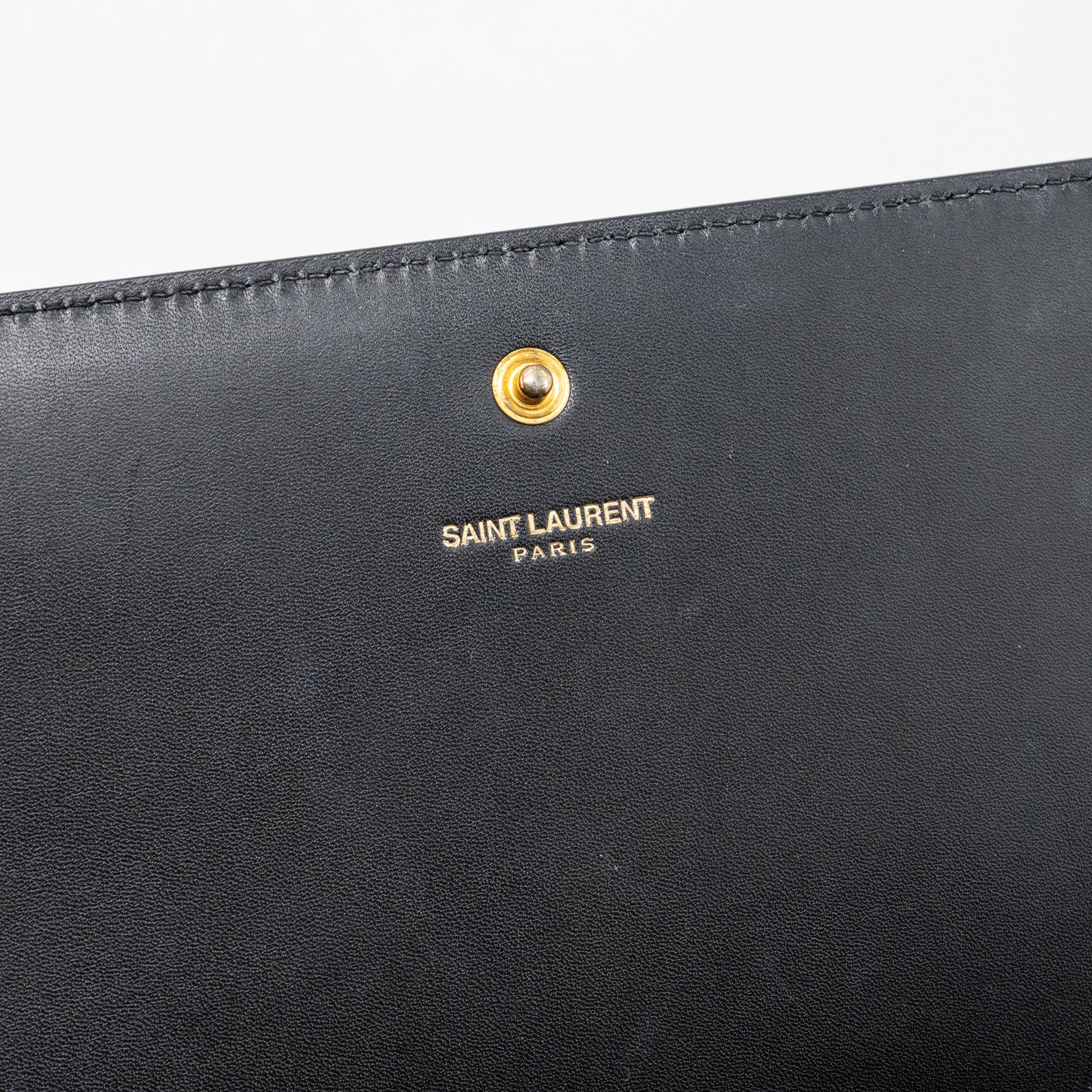 saint-laurent-flap-chain-bag-lambskin-black-ghw