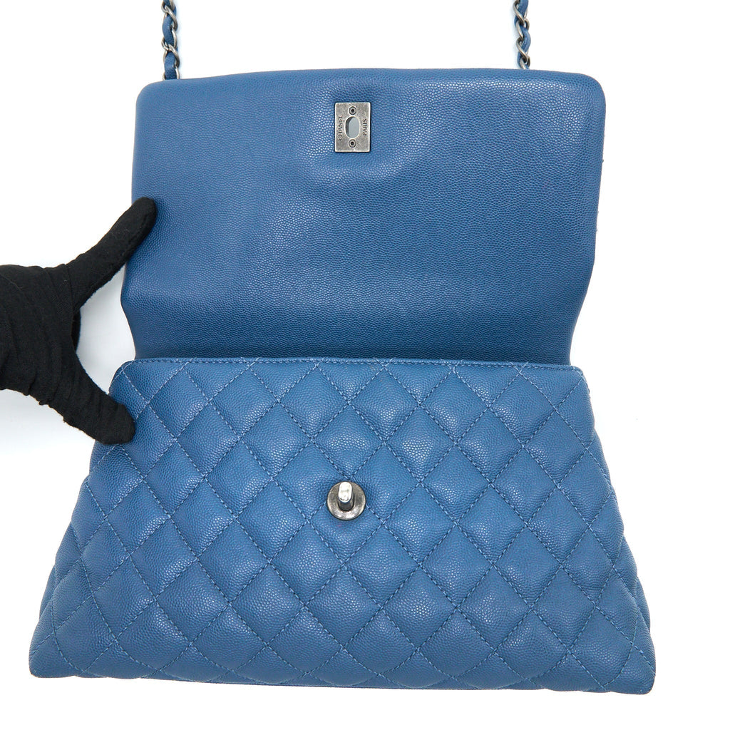 chanel-medium-coco-handle-caviar-blue-ruthenium-hardware
