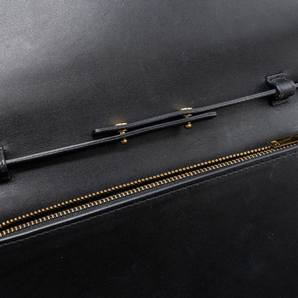 saint-laurent-flap-chain-bag-lambskin-black-ghw