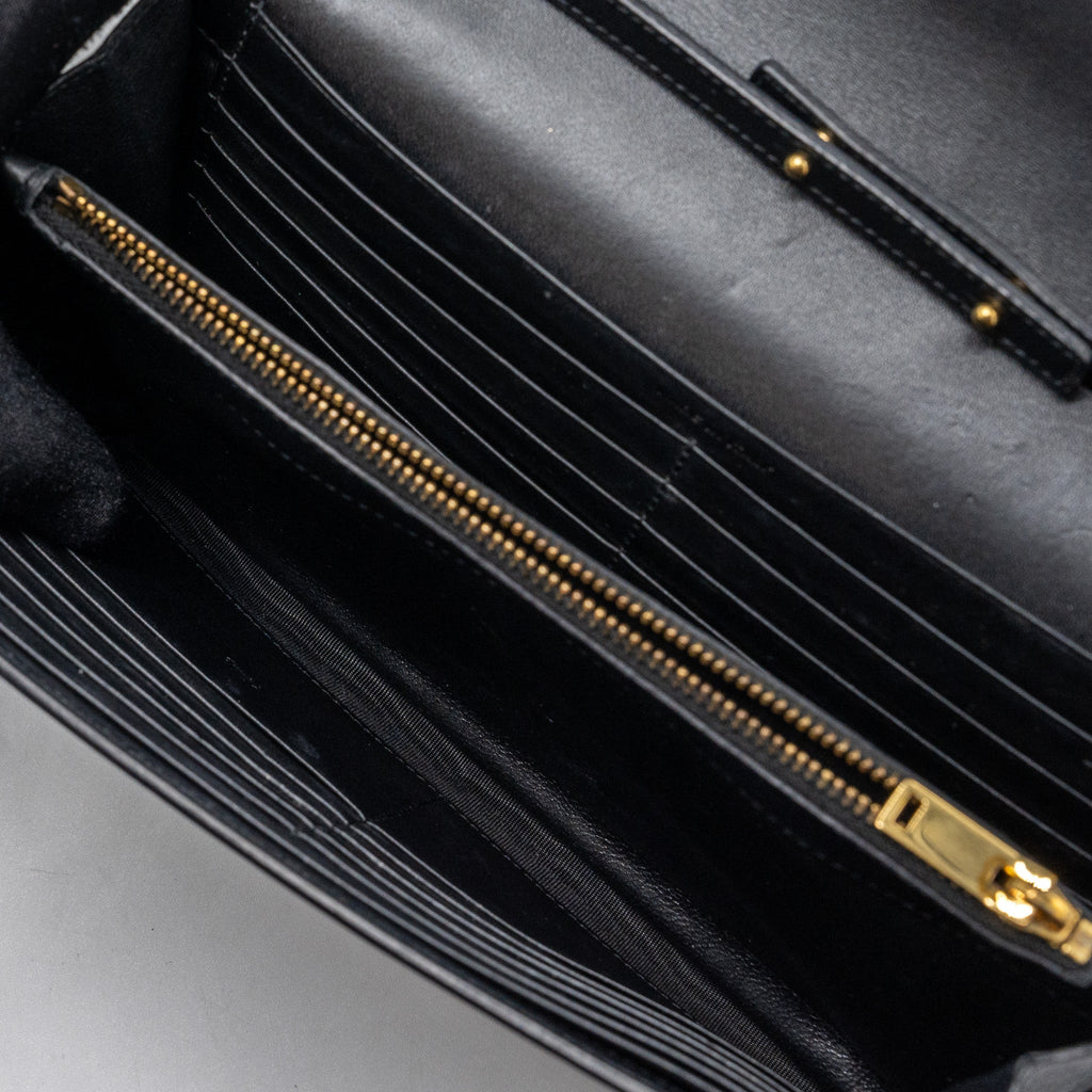 saint-laurent-flap-chain-bag-lambskin-black-ghw