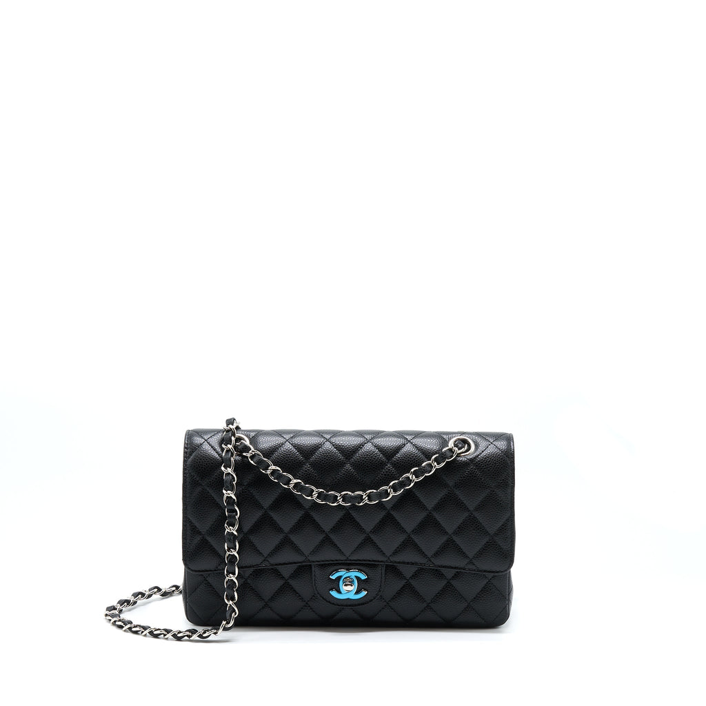 chanel-classic-double-flap-bag-caviar-black-shw