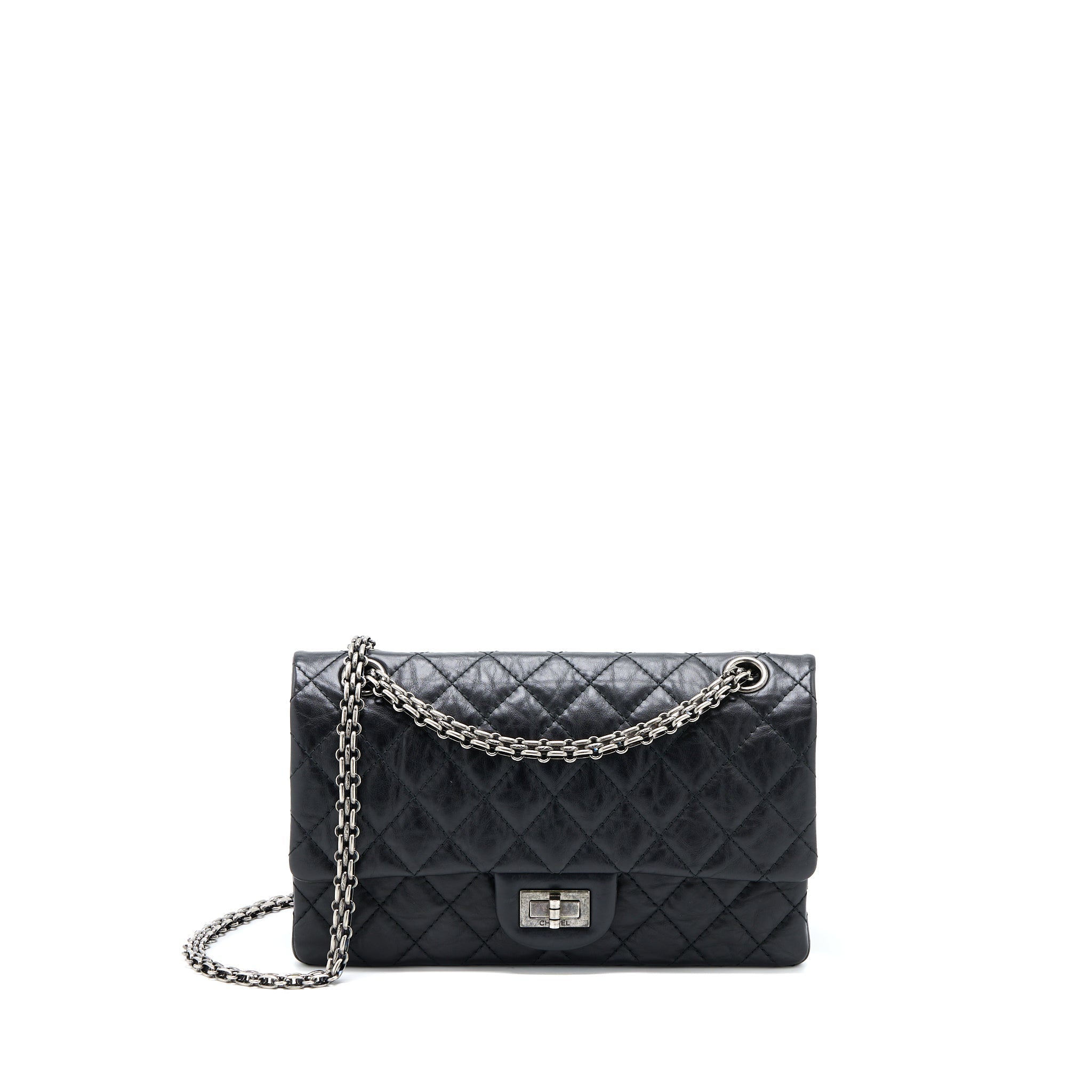 chanel-small-2-55-255-double-flap-bag-calfskin-black-ruthenium-shw