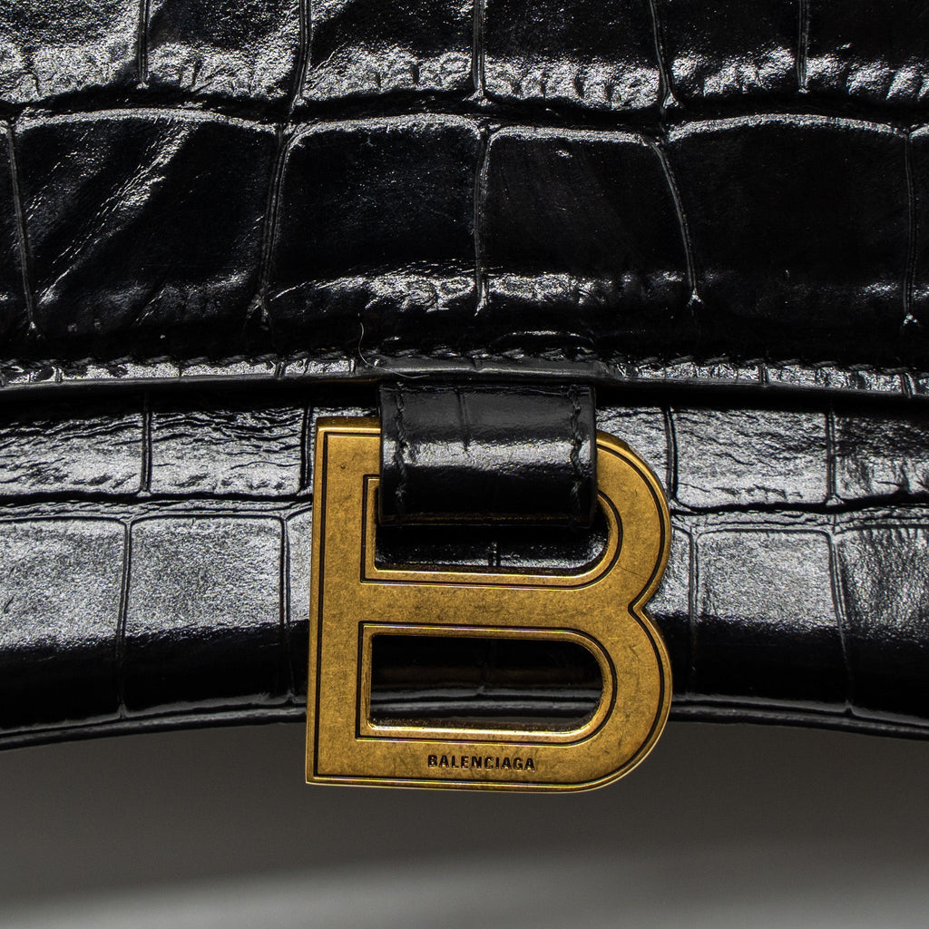 balenciaga-small-hourglass-bag-croc-embossed-leather-black-ghw