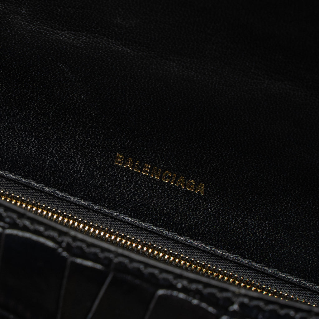 balenciaga-small-hourglass-bag-croc-embossed-leather-black-ghw