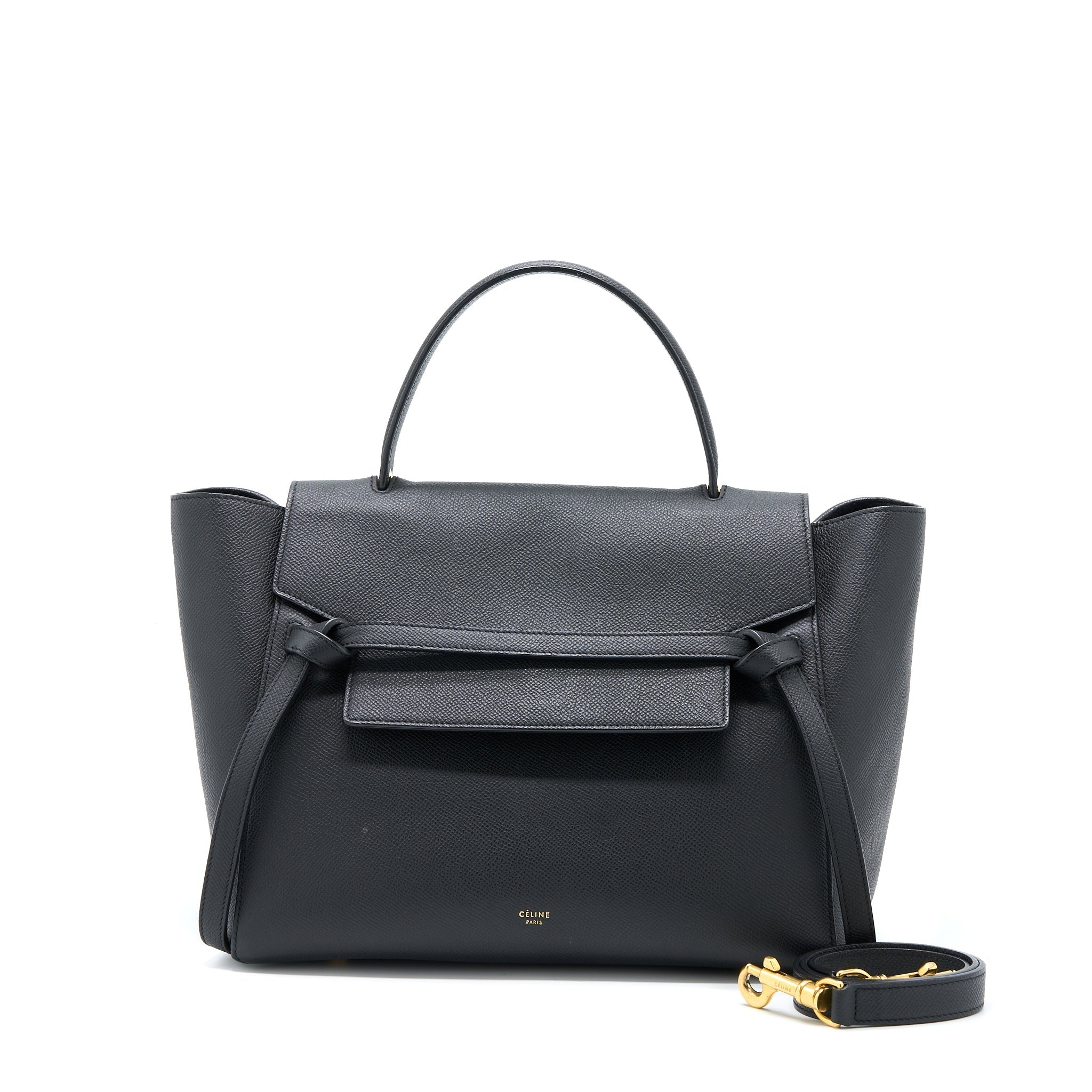 celine-mini-belt-bag-grained-calfskin-black-ghw-2