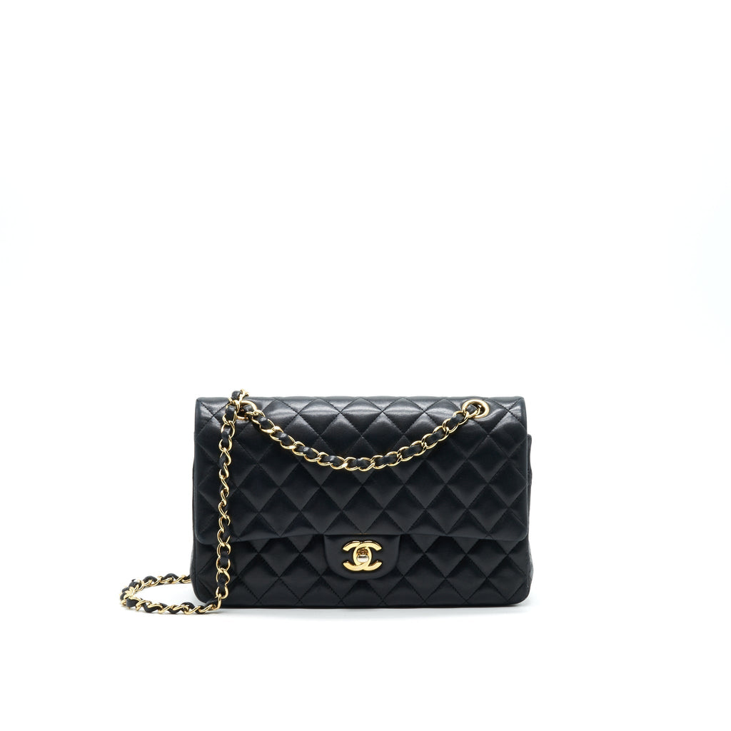chanel-classic-double-flap-bag-lambskin-medium-black-ghw-serial-19