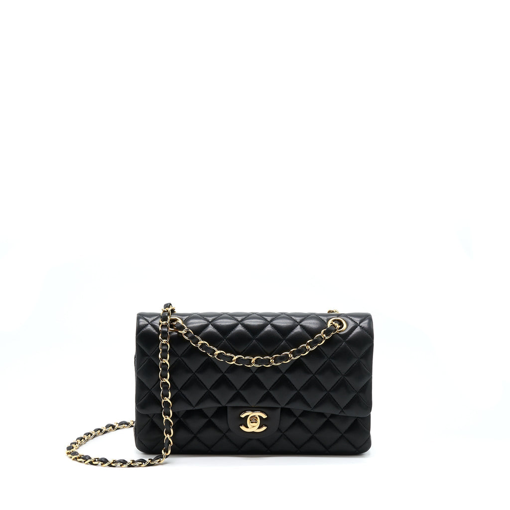 chanel-classic-double-flap-bag-lambskin-black-ghw