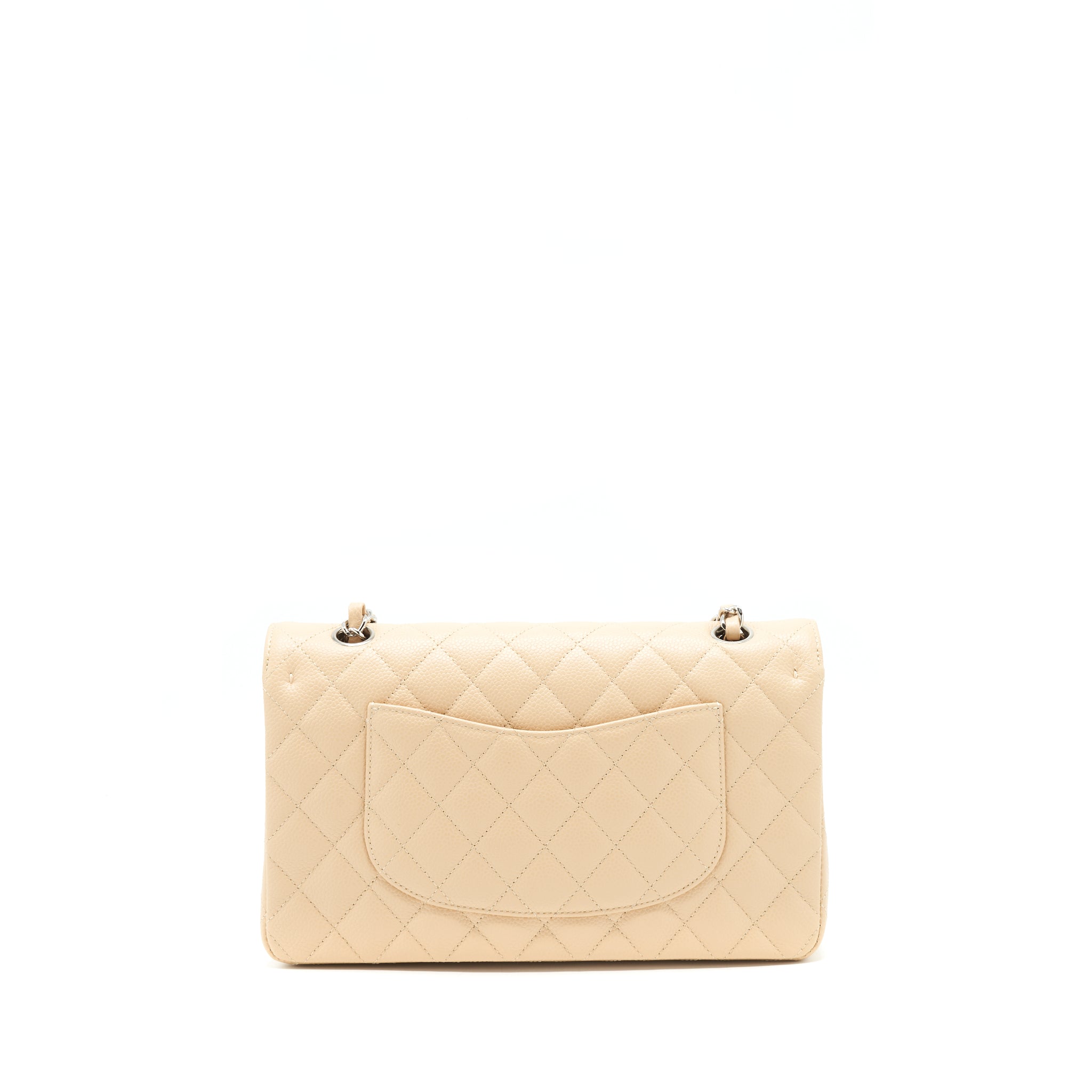 chanel-medium-classic-double-flap-bag-caviar-beige-shw