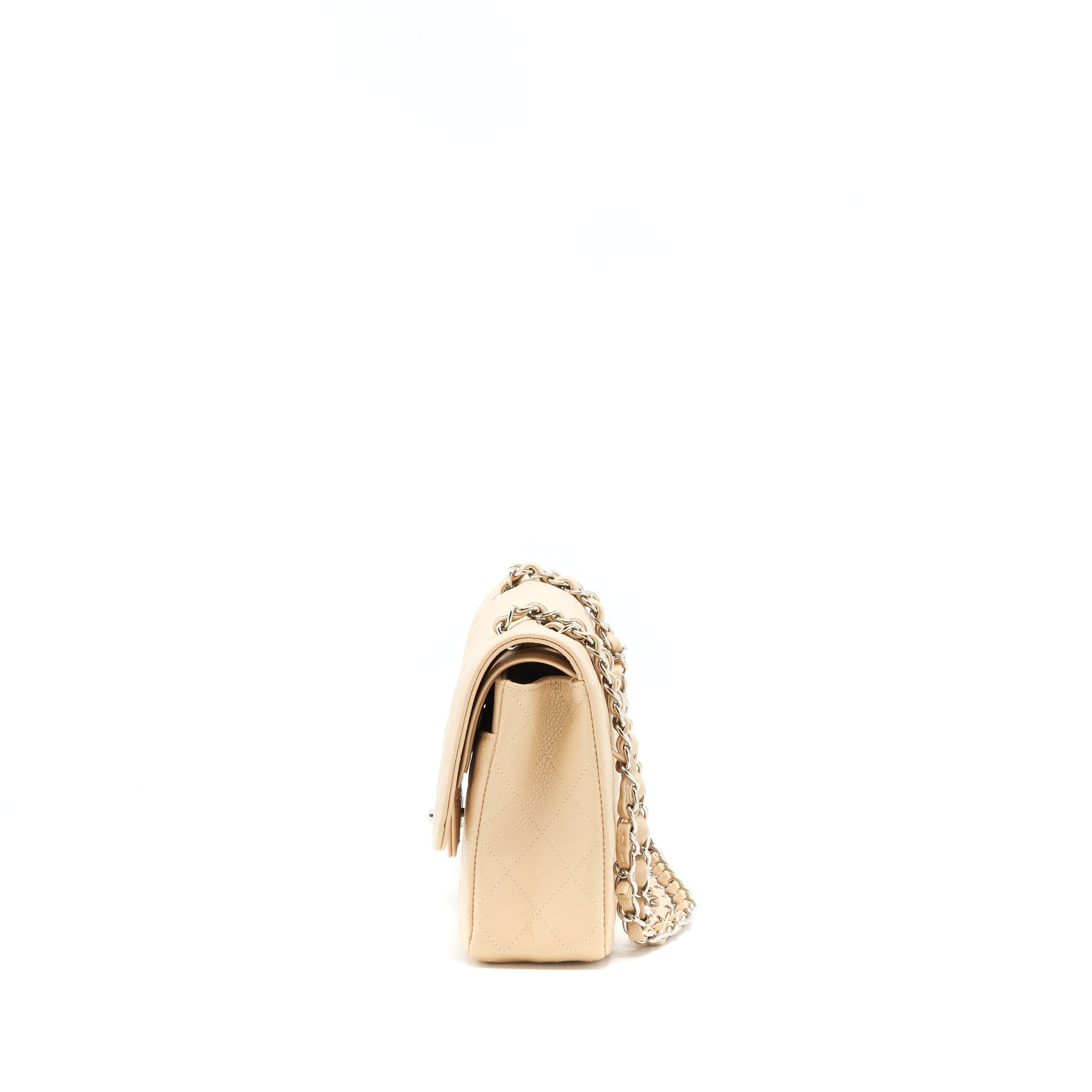chanel-medium-classic-double-flap-bag-caviar-beige-shw