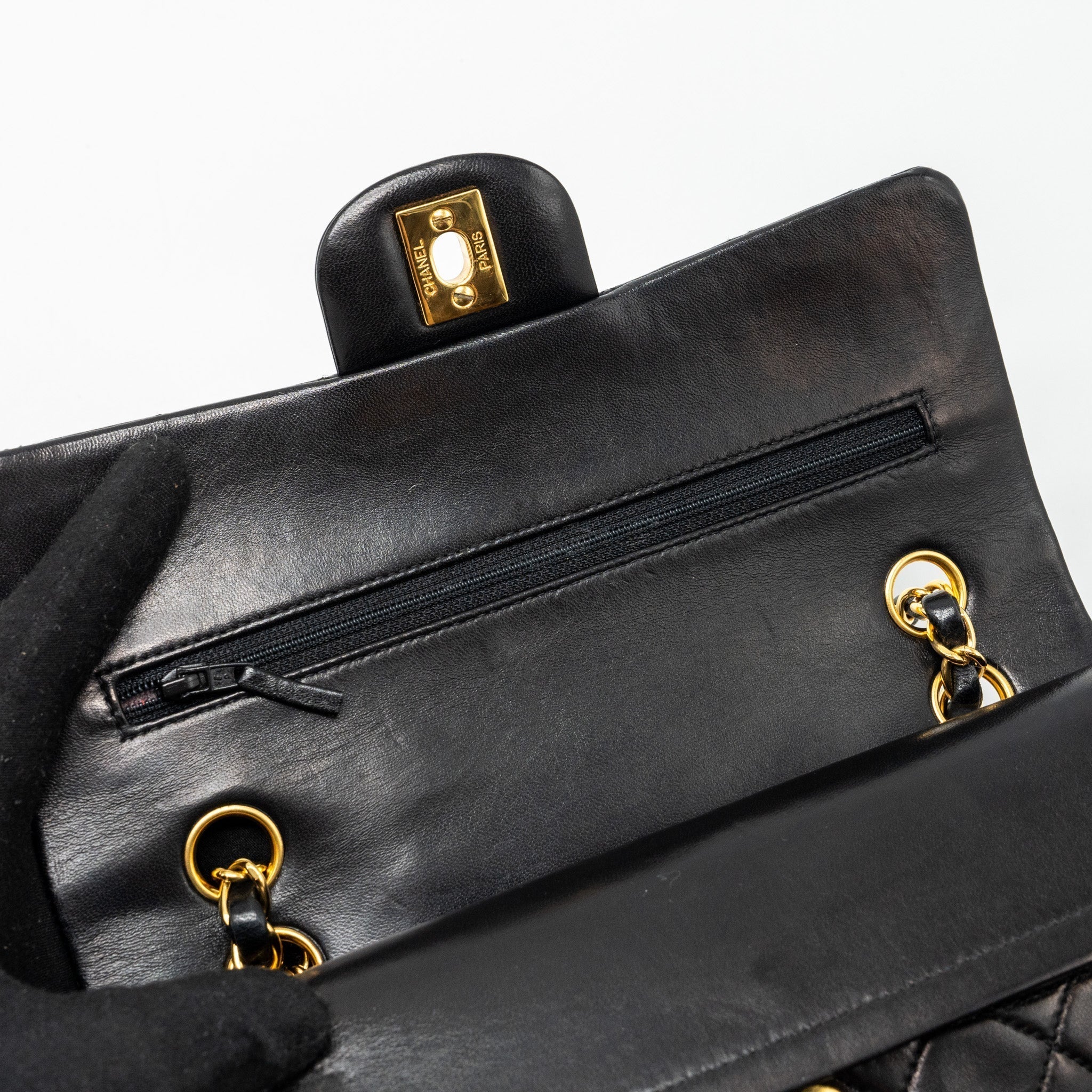 chanel-vintage-small-classic-double-flap-bag-lambskin-black-ghw-1