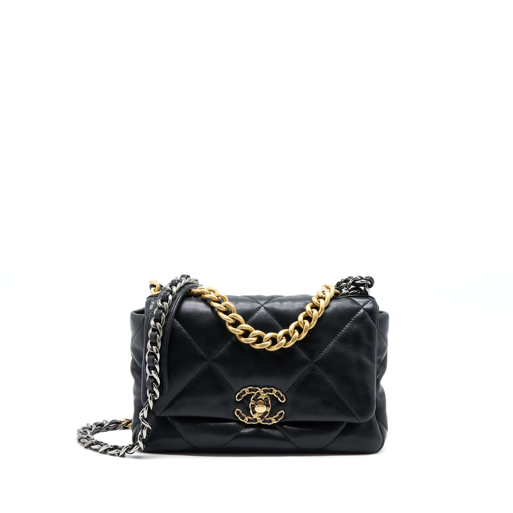 chanel-small-19-bag-lambskin-black-multicolour-hardware