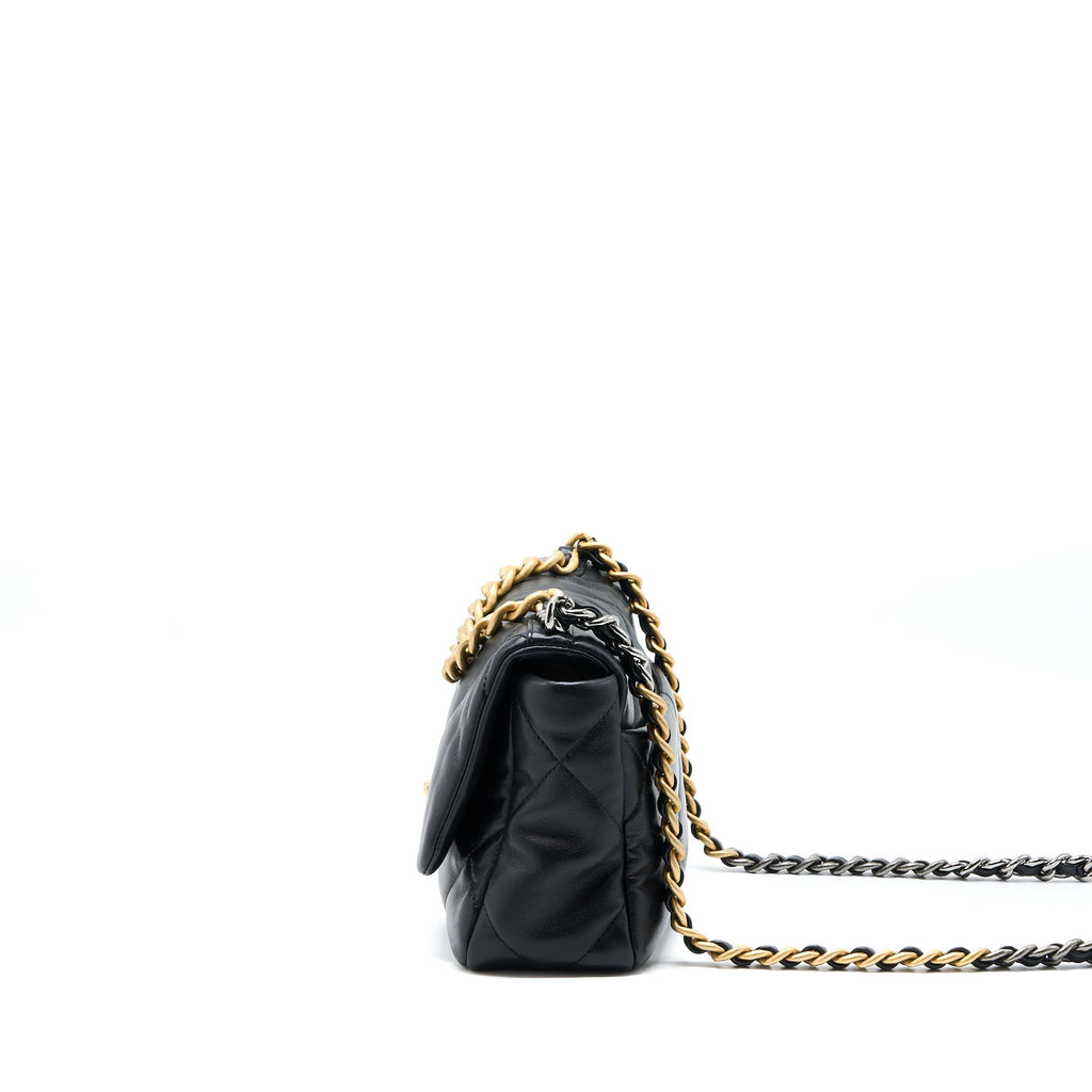 chanel-small-19-bag-lambskin-black-multicolour-hardware