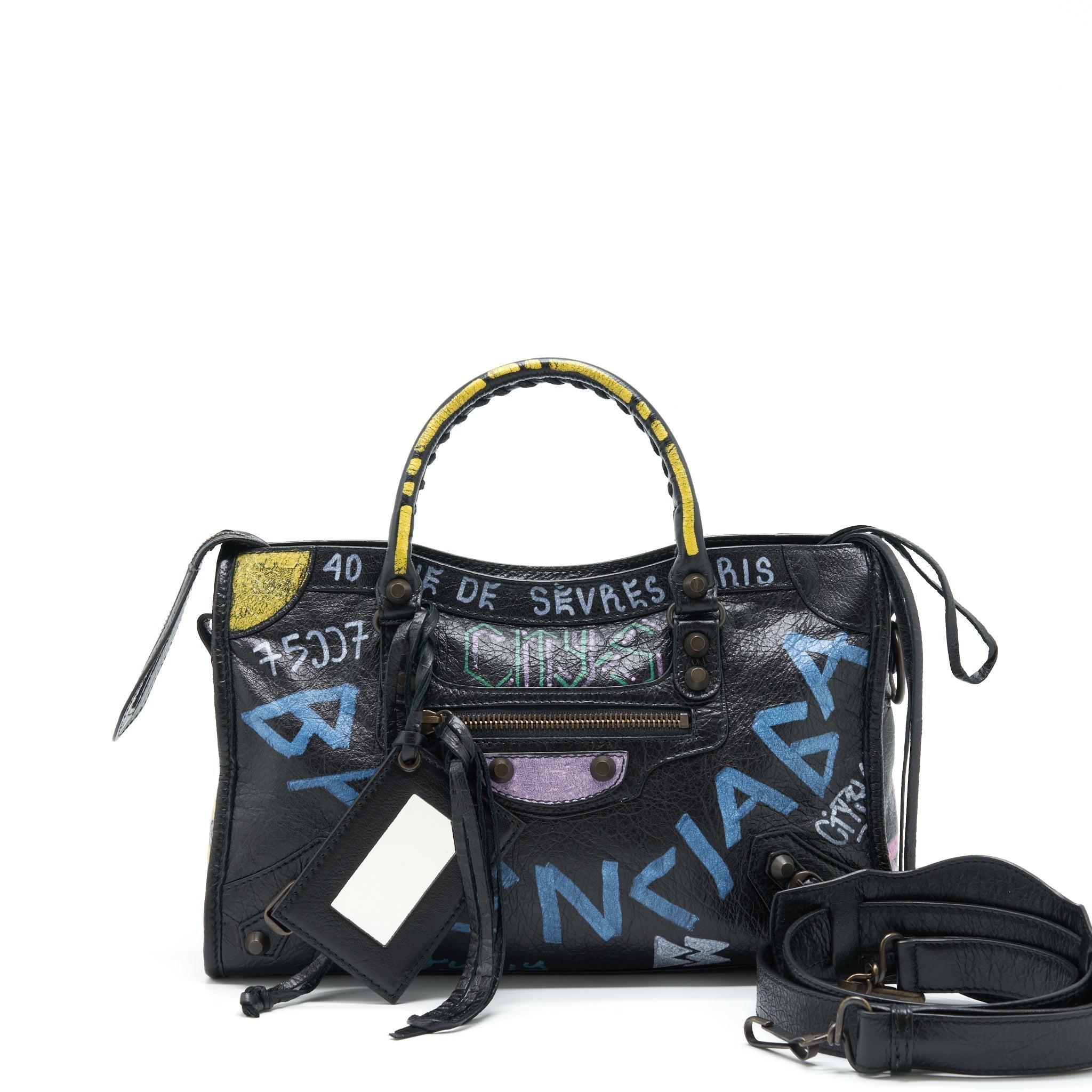 balenciaga-city-bag-black-with-multicolour-graffiti-ruthenium-hardware