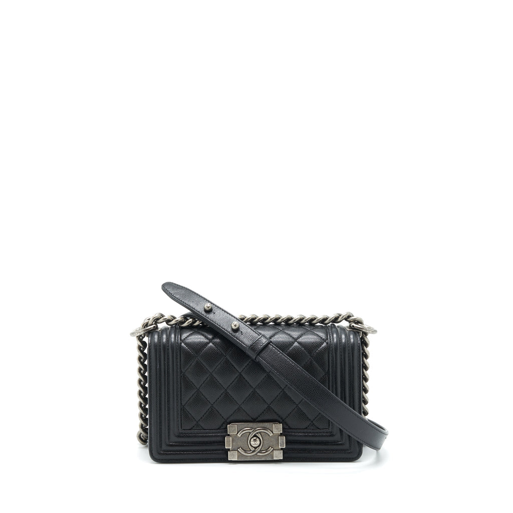 chanel-small-boy-bag-caviar-black-ruthenium-sliver-hardware