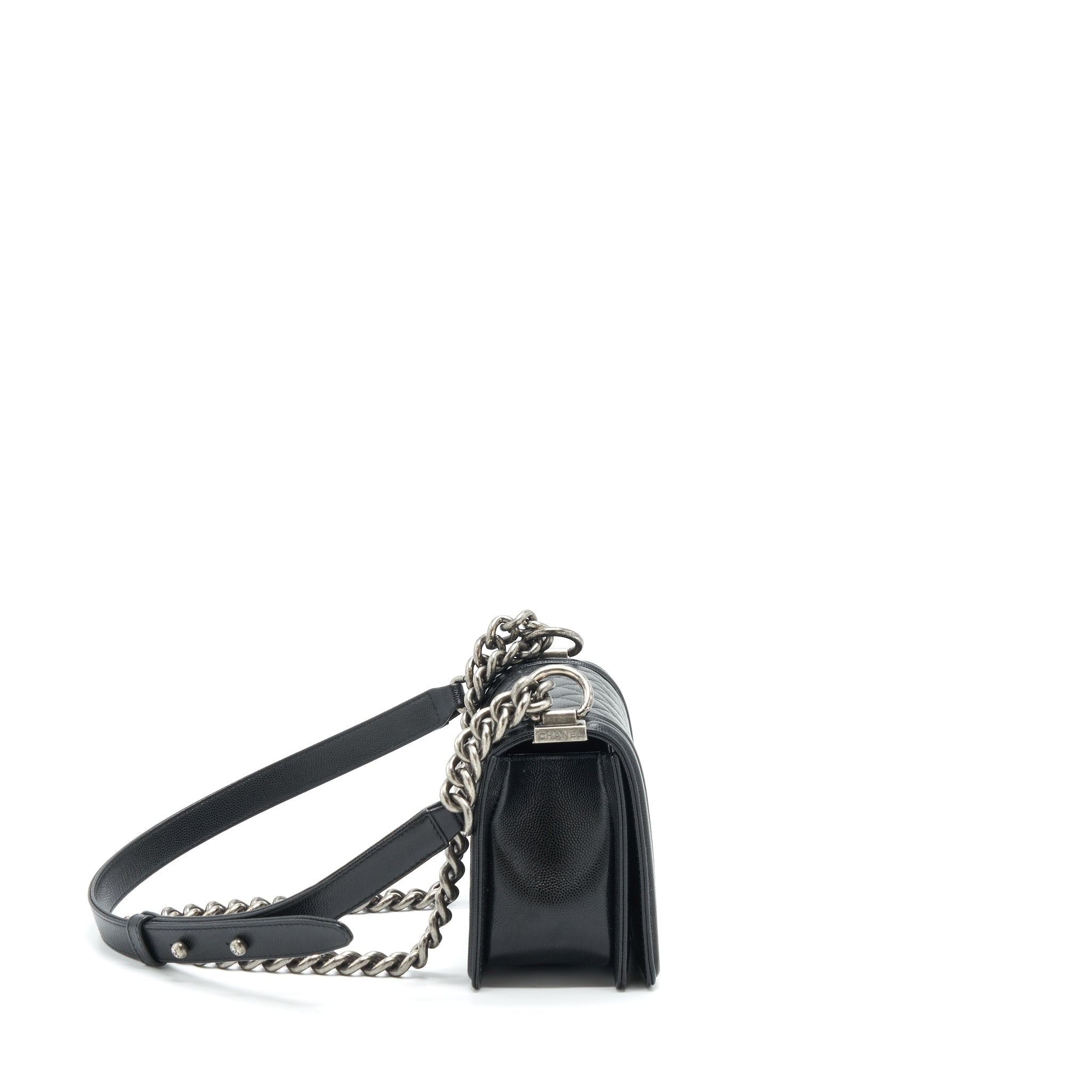 chanel-small-boy-bag-caviar-black-ruthenium-sliver-hardware