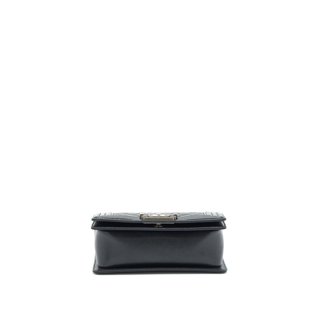 chanel-small-boy-bag-caviar-black-ruthenium-sliver-hardware