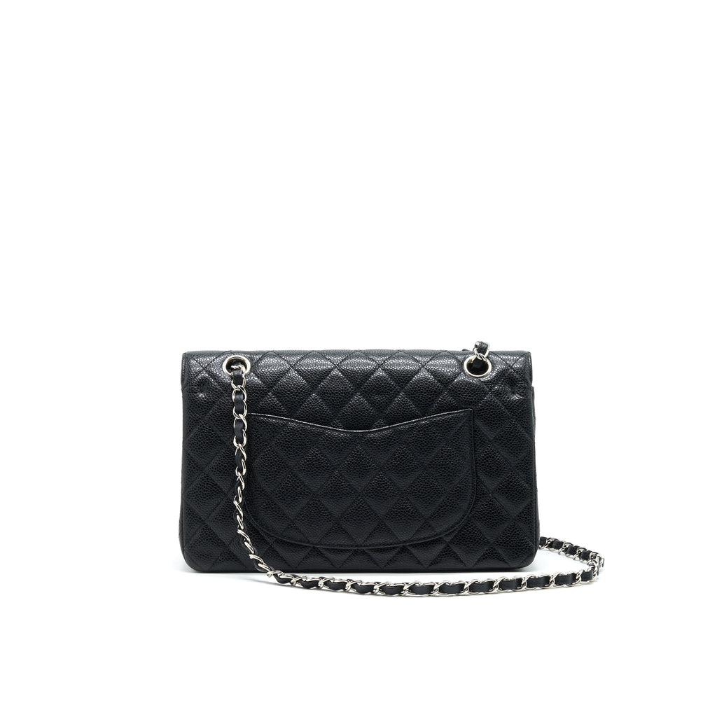 chanel-medium-classic-double-flap-caviar-black-shw-serial-12