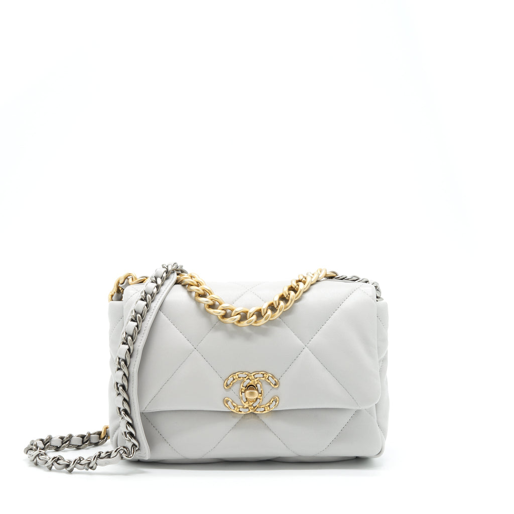 chanel-small-19-bag-lambskin-light-grey-with-multicolour-hardware-microchip