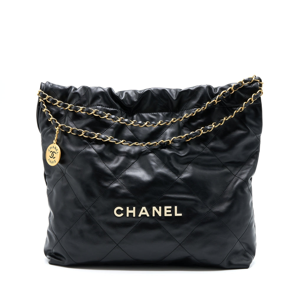 chanel-medium-22-bag-white-letter-shiny-calfskin-black-ghw-microchip
