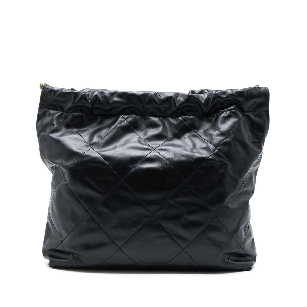 chanel-medium-22-bag-white-letter-shiny-calfskin-black-ghw-microchip