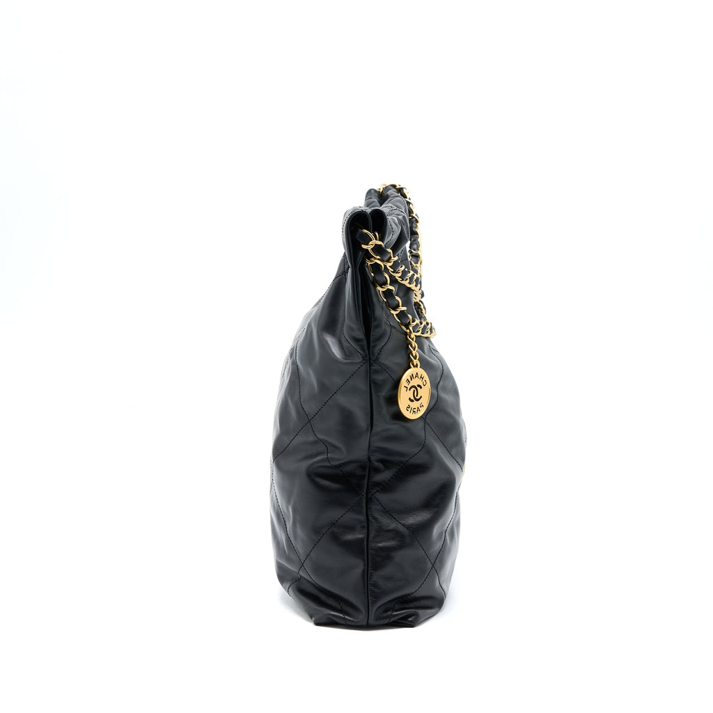 chanel-medium-22-bag-white-letter-shiny-calfskin-black-ghw-microchip