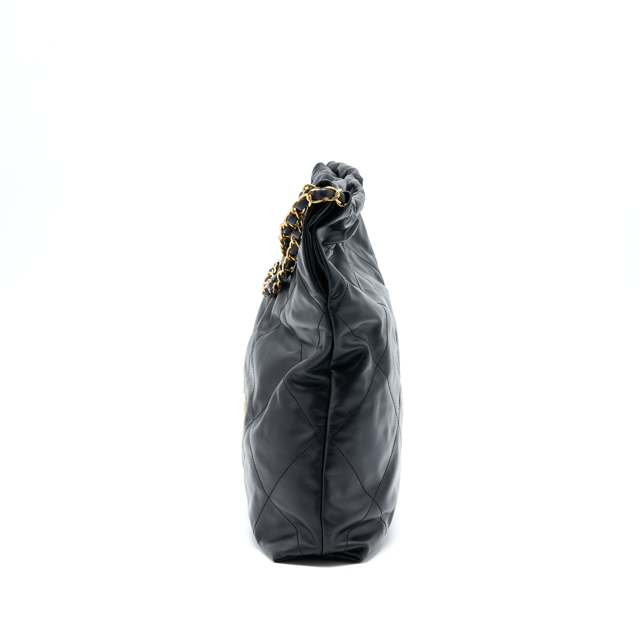chanel-medium-22-bag-white-letter-shiny-calfskin-black-ghw-microchip