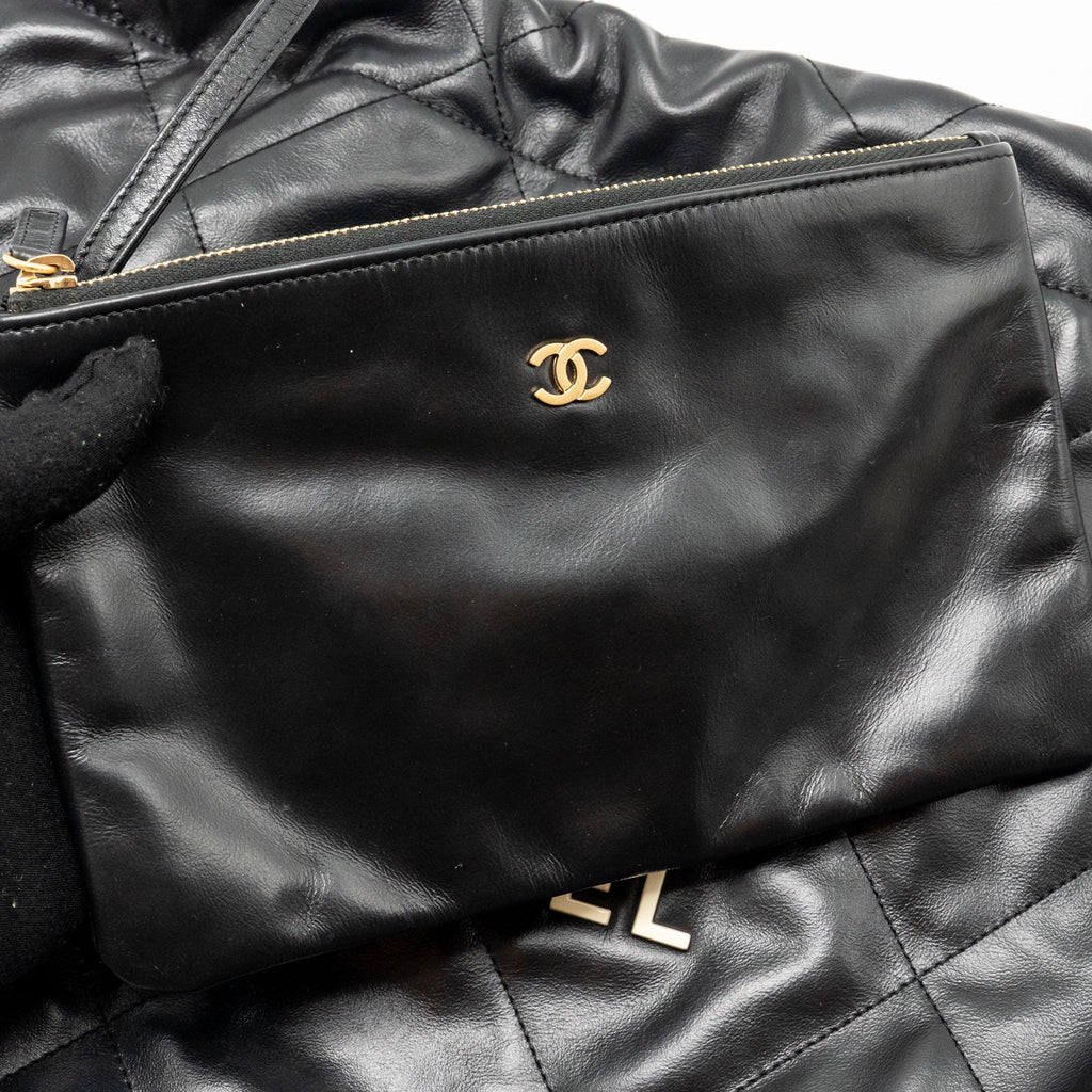 chanel-small-22-bag-white-letter-shiny-calfskin-black-ghw-microchip