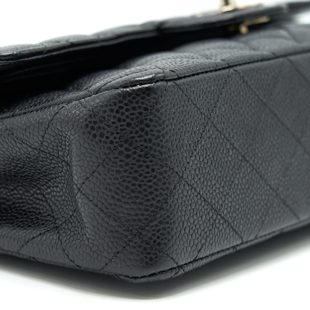 chanel-medium-classic-double-flap-caviar-black-shw-serial-12