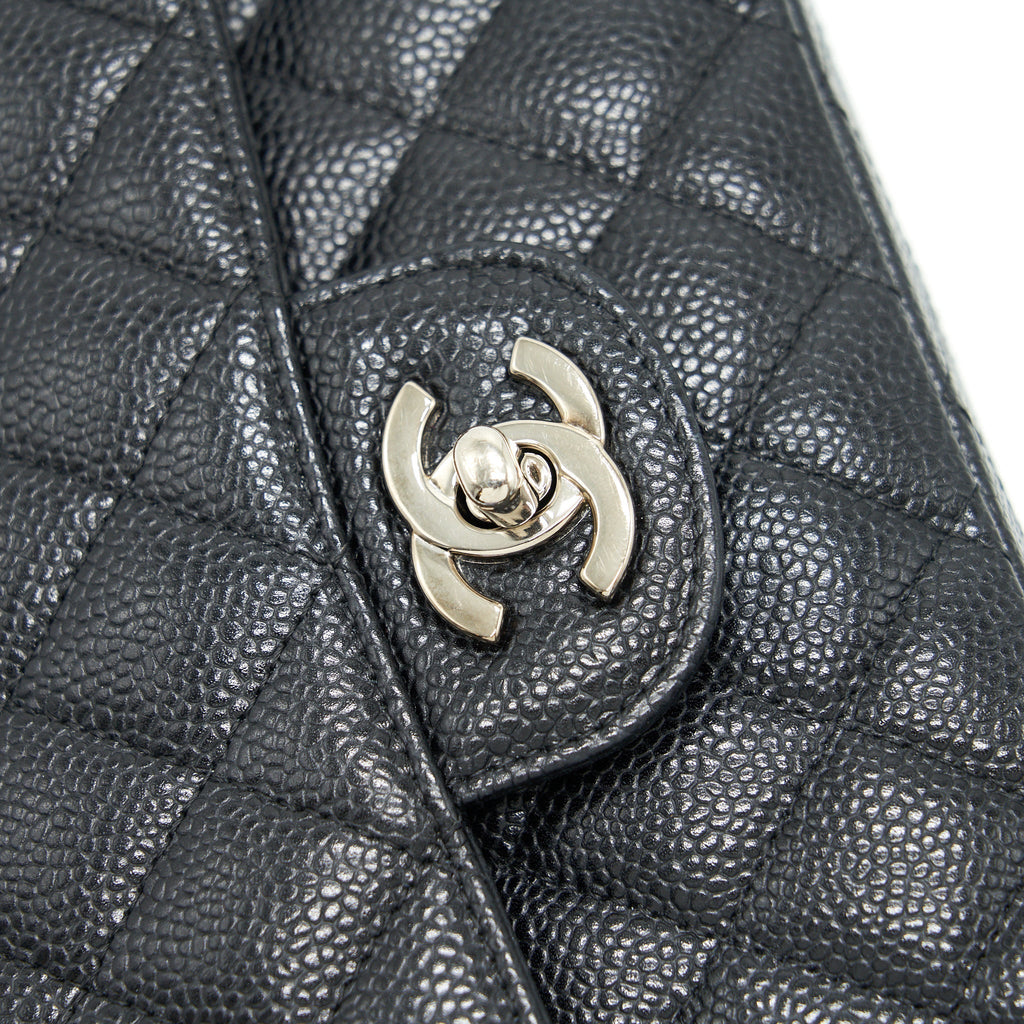 chanel-medium-classic-double-flap-caviar-black-shw-serial-12