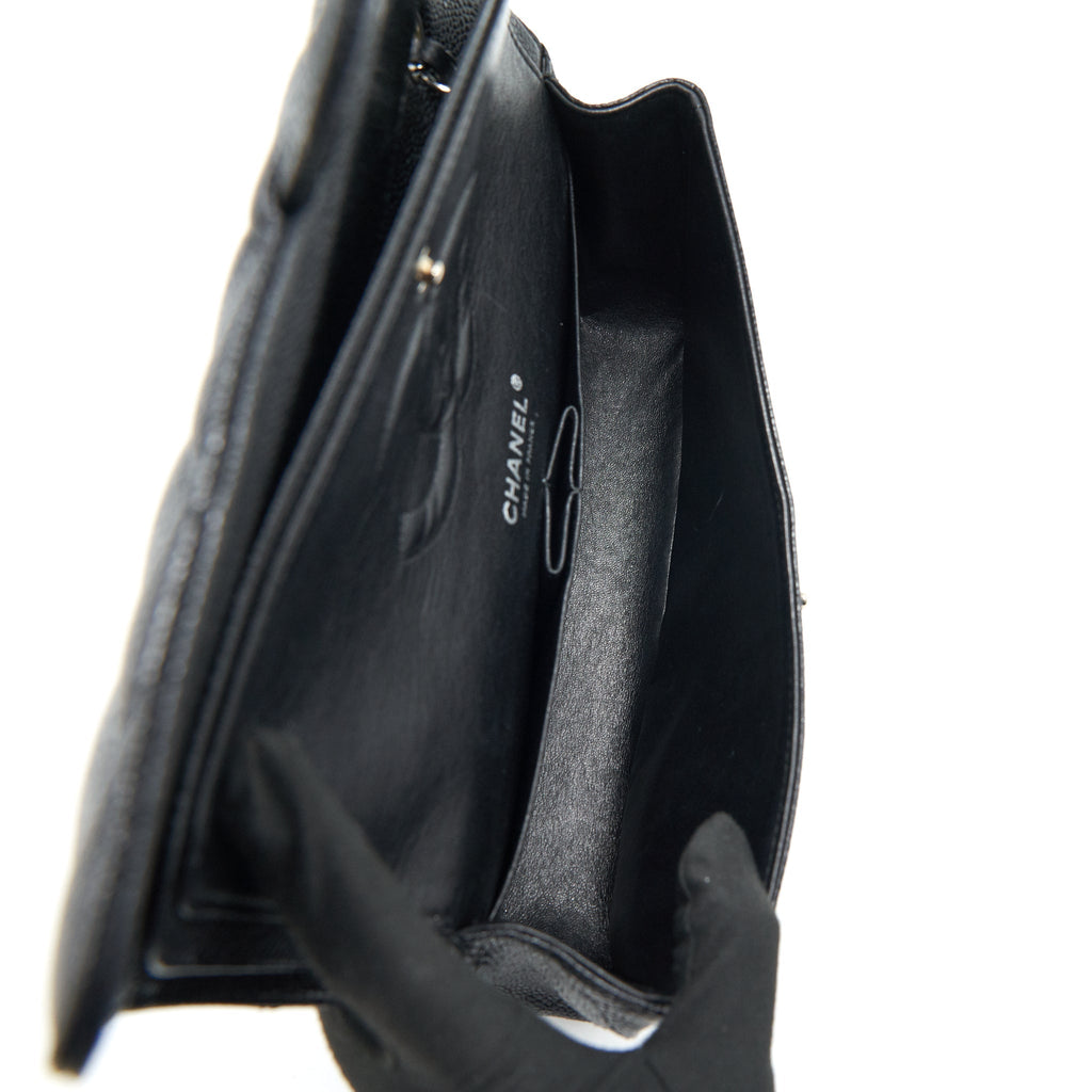 chanel-medium-classic-double-flap-caviar-black-shw-serial-12