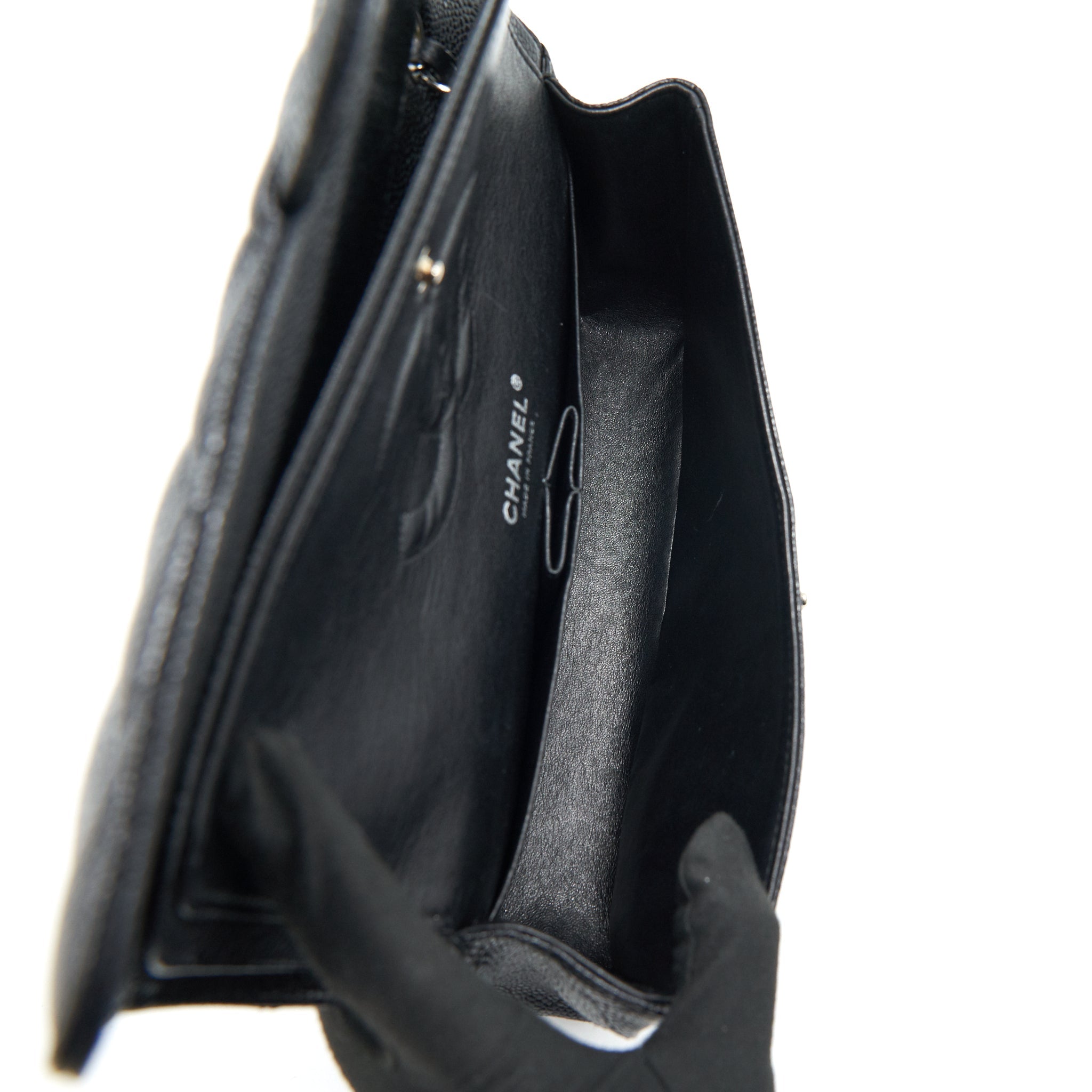 chanel-medium-classic-double-flap-caviar-black-shw-serial-12