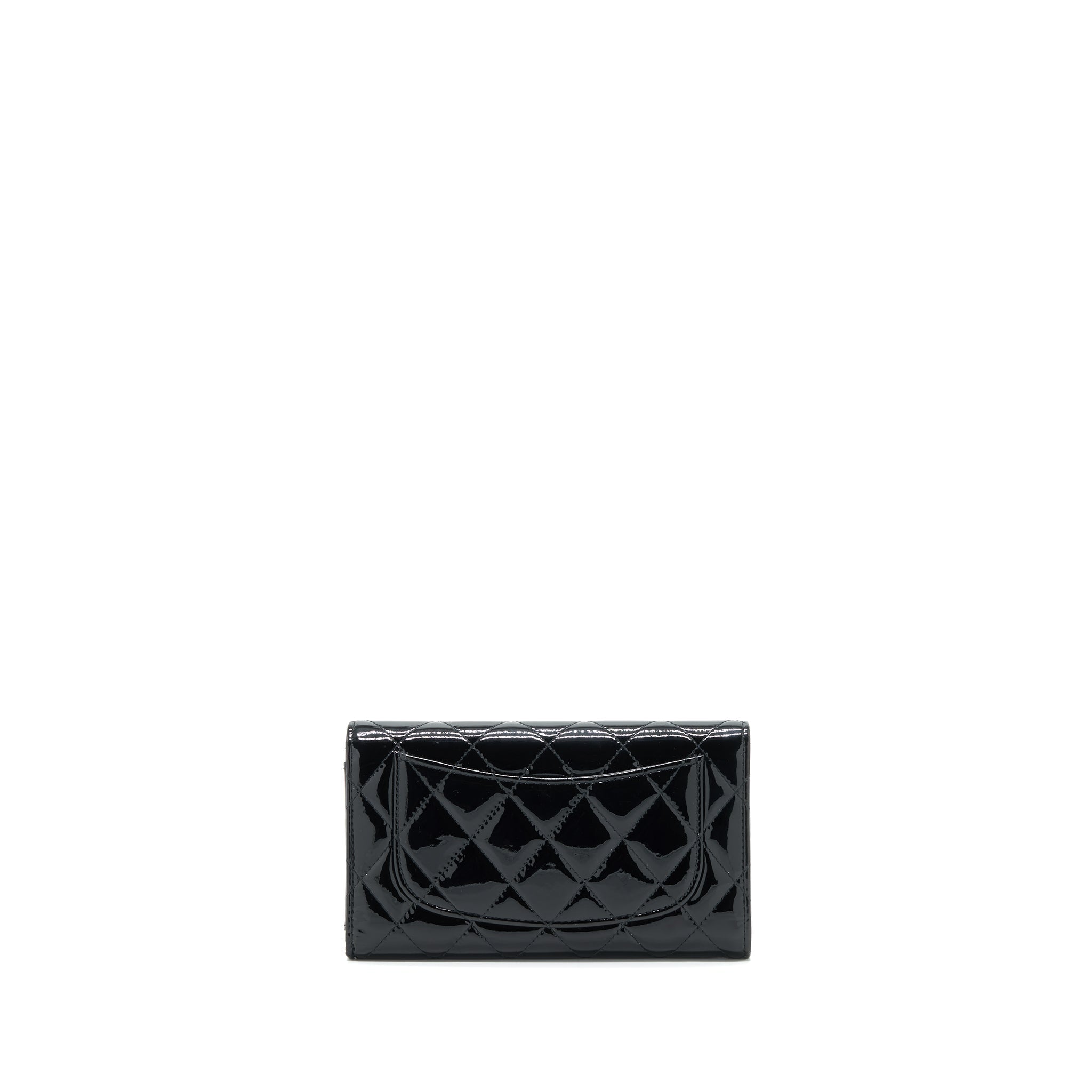 chanel-classic-flap-long-wallet-patent-black-shw