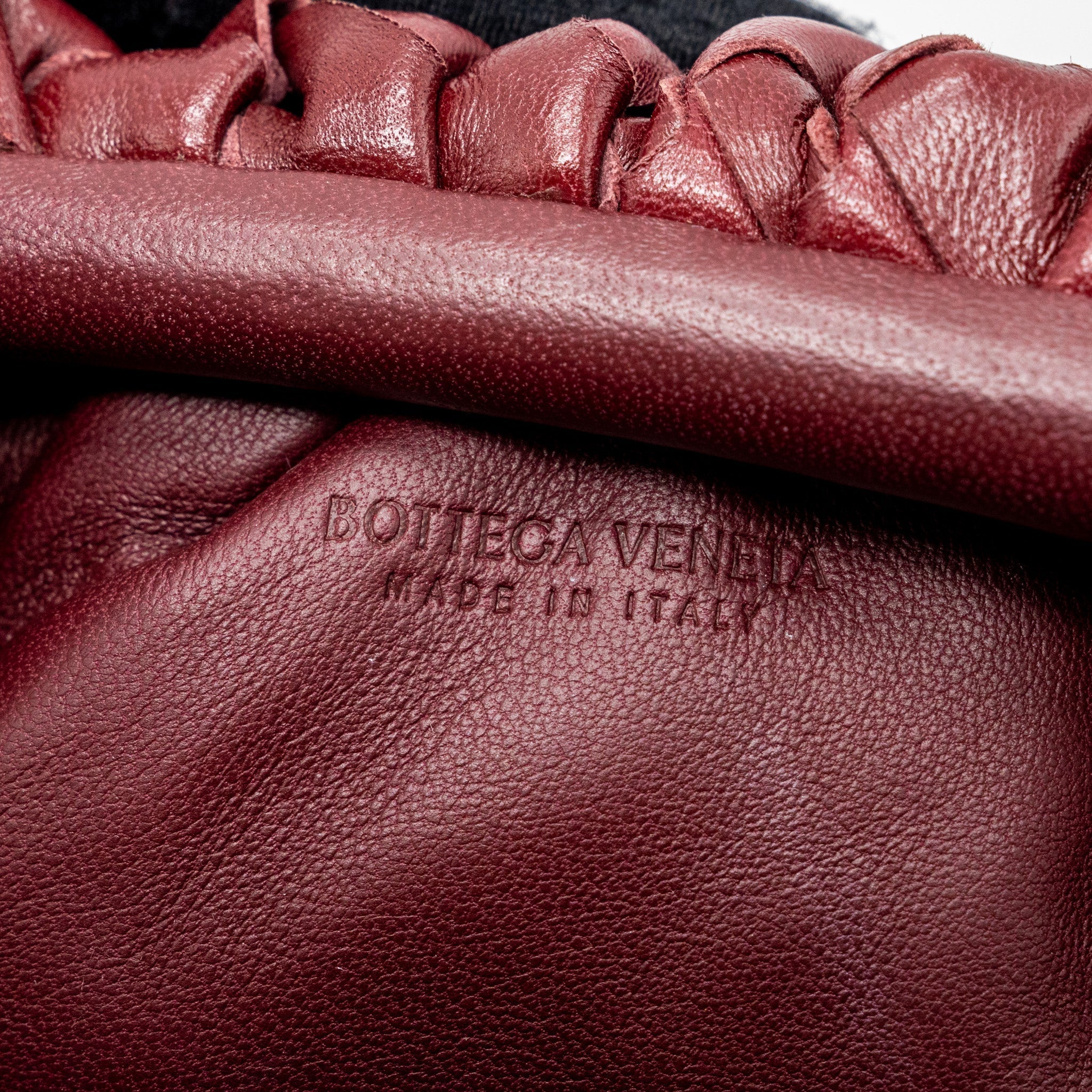 bottega-veneta-mini-pouch-lambskin-dark-red-ghw