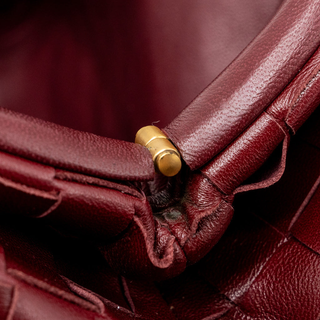 bottega-veneta-mini-pouch-lambskin-dark-red-ghw