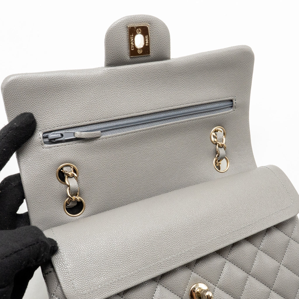 chanel-small-classic-double-flap-bag-caviar-dark-grey-lghw-microchip