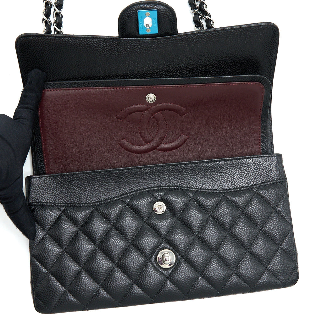 chanel-classic-double-flap-bag-caviar-black-shw