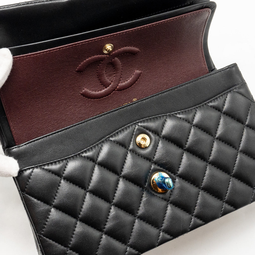 chanel-small-classic-double-flap-bag-lambskin-black-ghwmicrochip-copy