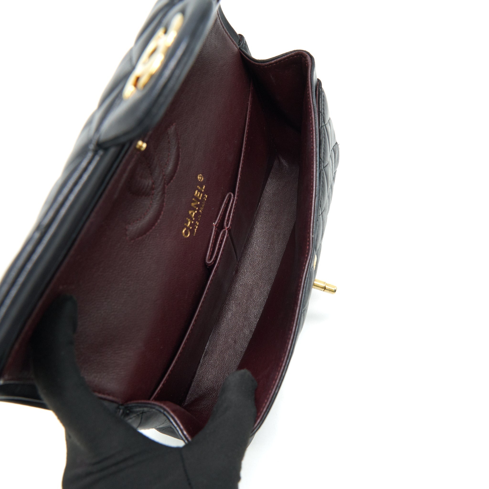 chanel-classic-double-flap-bag-lambskin-medium-black-ghw-serial-19
