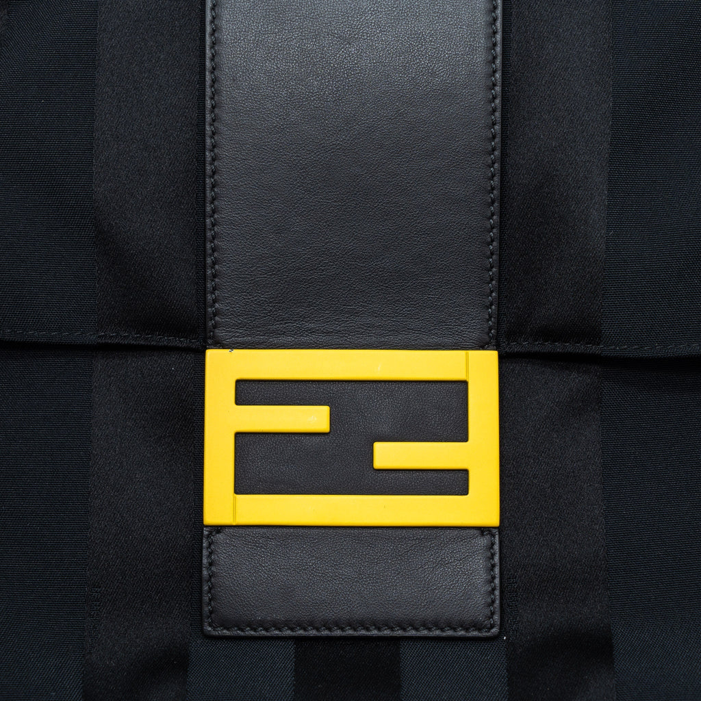 fendi-20fw-large-baguette-bag-nylon-leather-black-yellow-shw