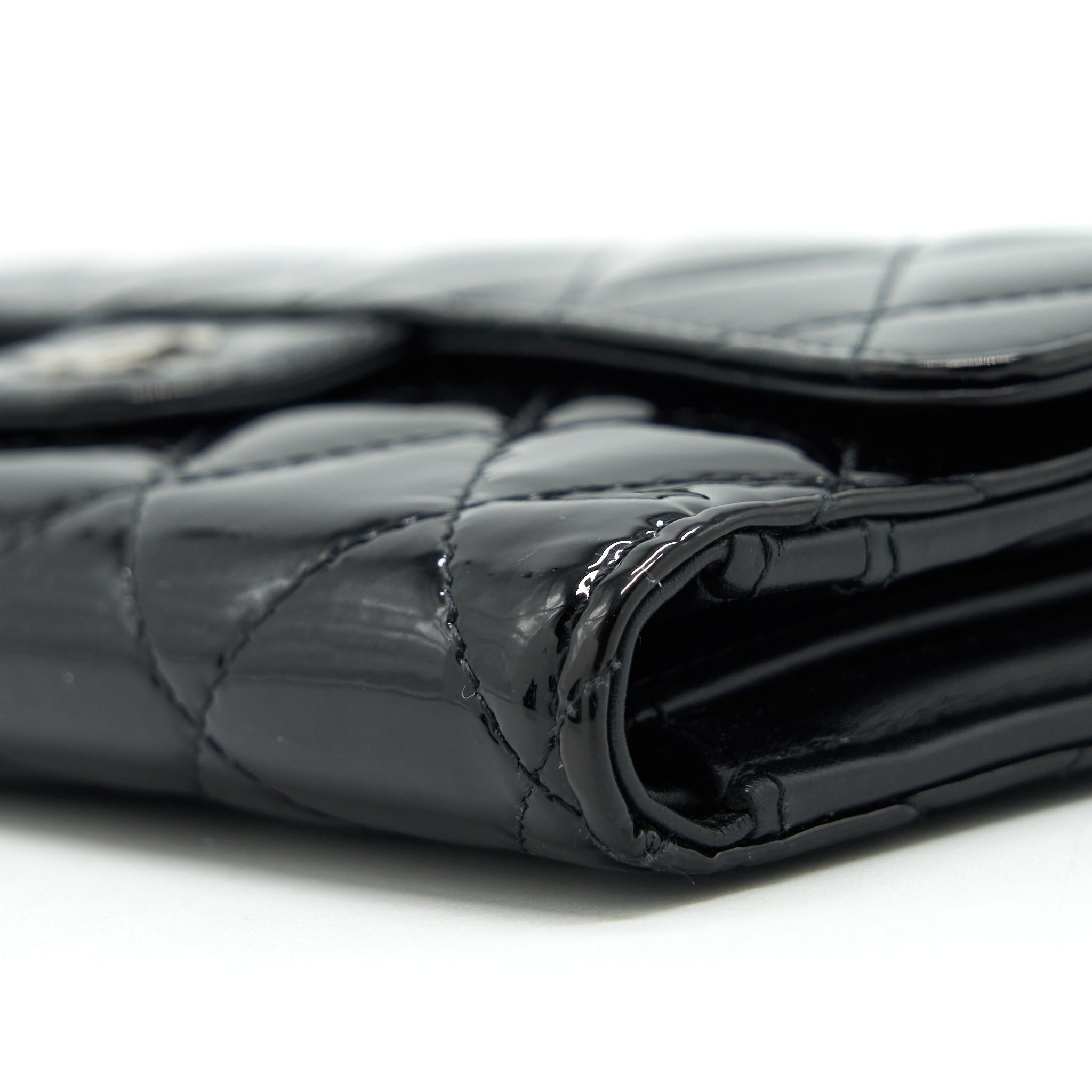 chanel-classic-flap-long-wallet-patent-black-shw