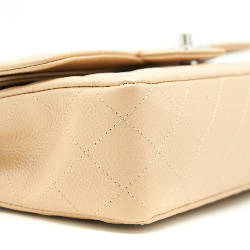 chanel-medium-classic-double-flap-bag-caviar-beige-shw