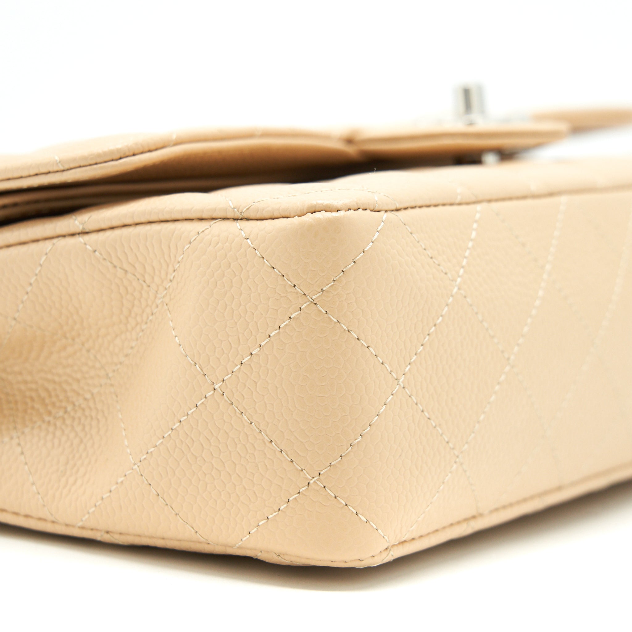 chanel-medium-classic-double-flap-bag-caviar-beige-shw