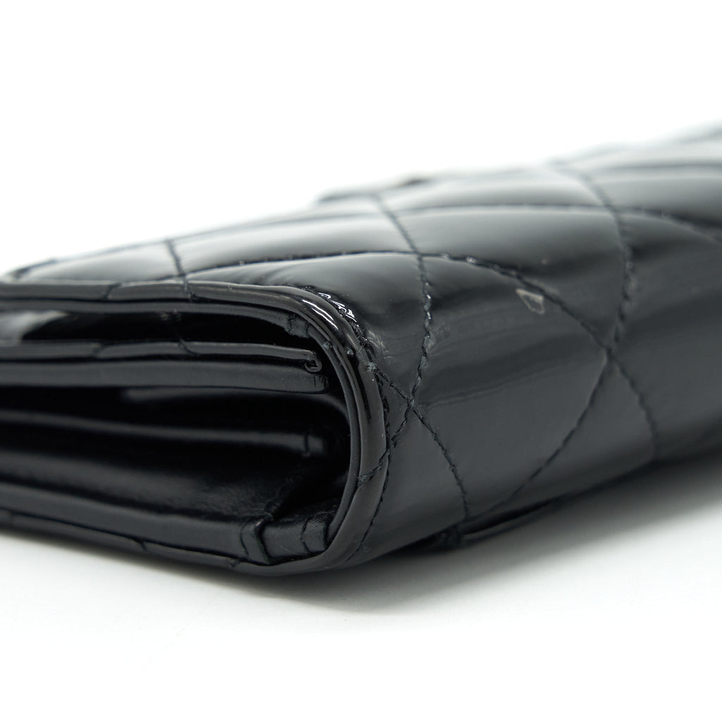 chanel-classic-flap-long-wallet-patent-black-shw