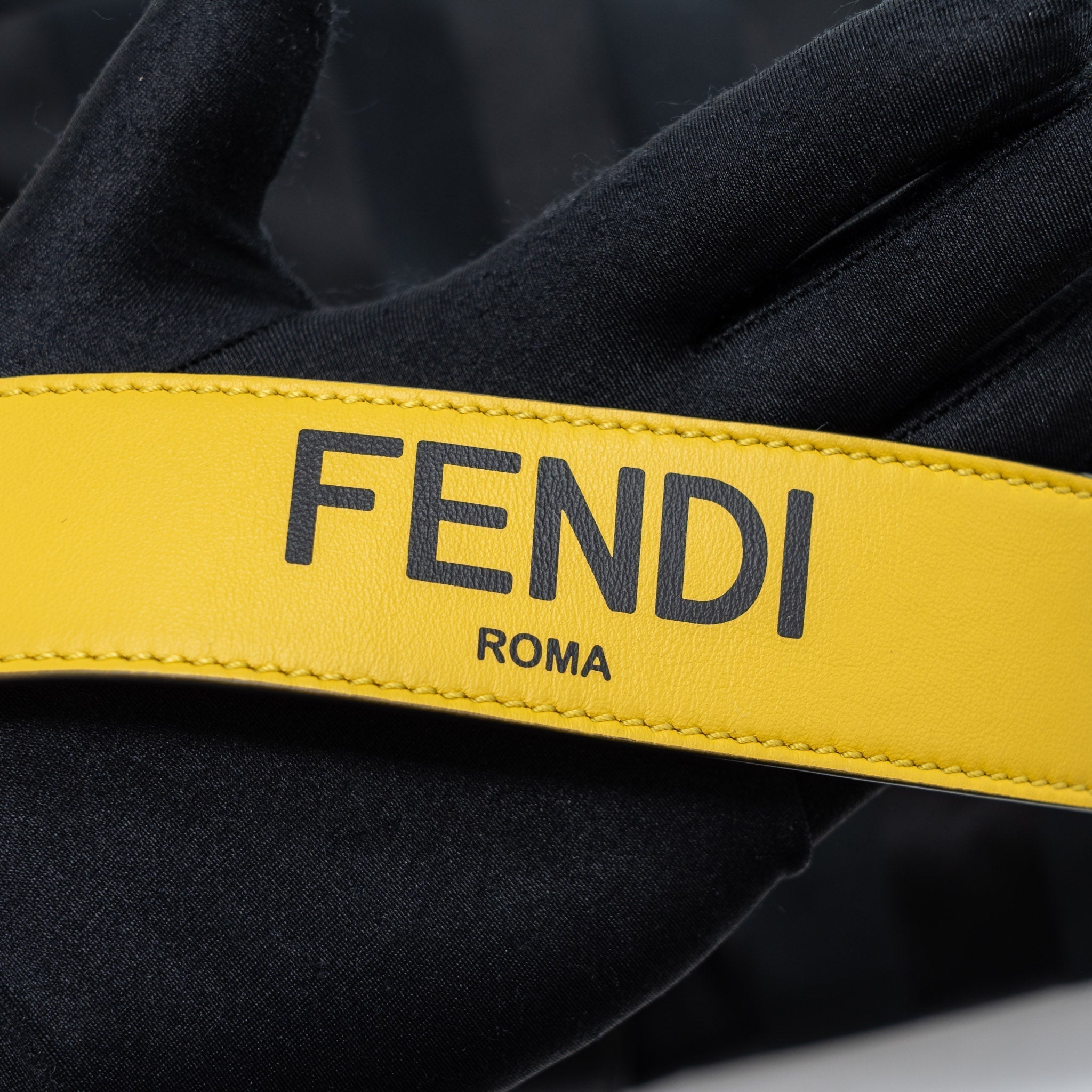 fendi-20fw-large-baguette-bag-nylon-leather-black-yellow-shw