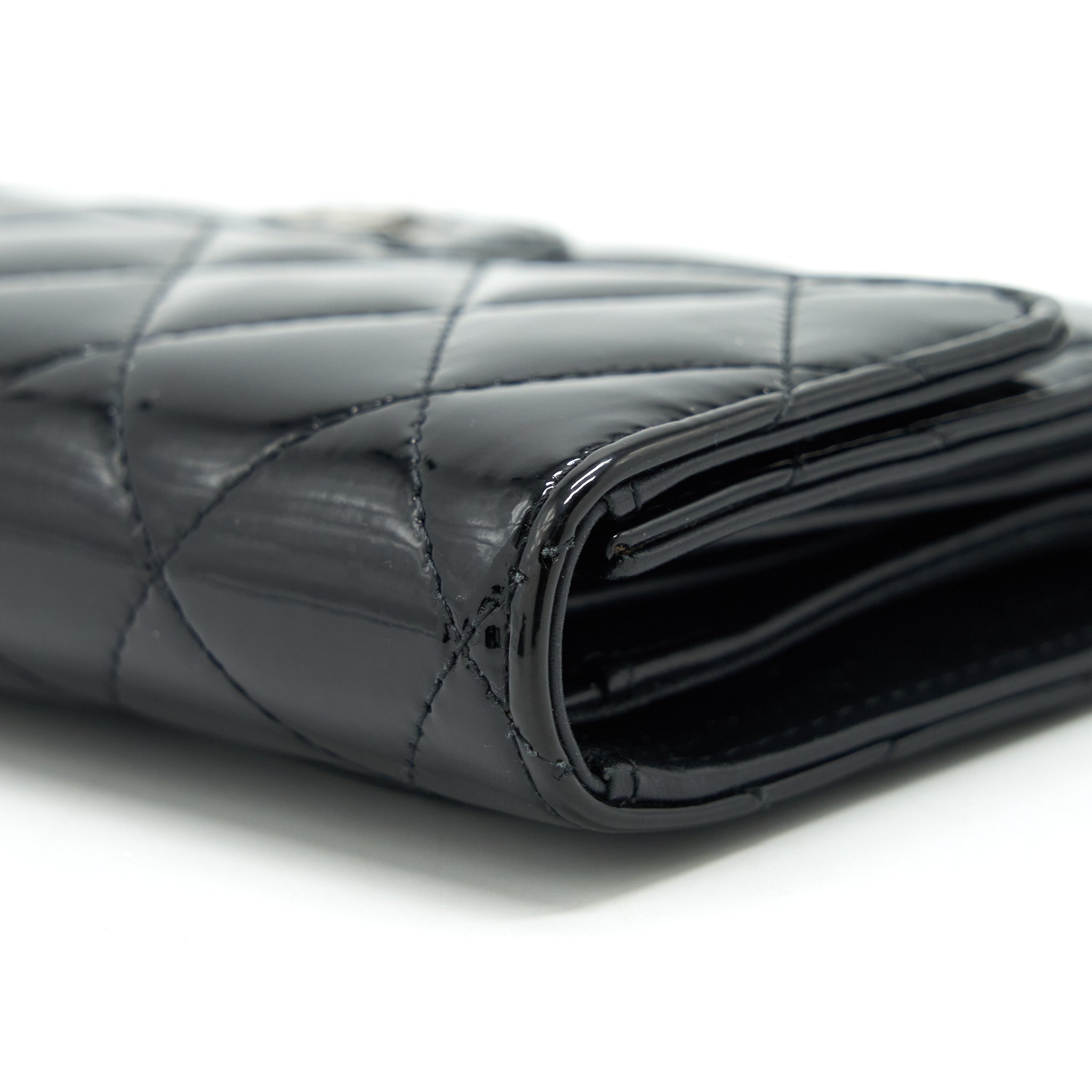 chanel-classic-flap-long-wallet-patent-black-shw