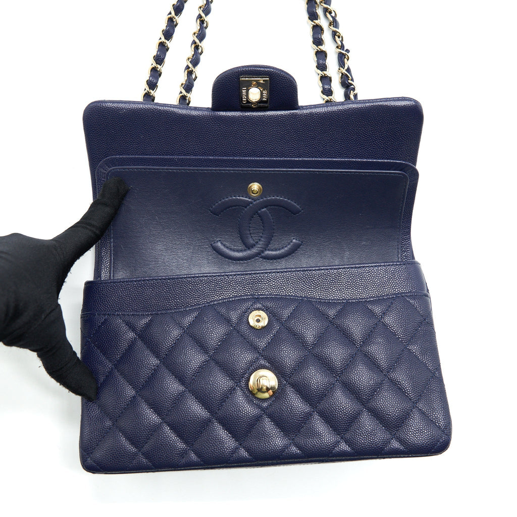 chanel-small-classic-flap-bag-caviar-dark-blue-lghw