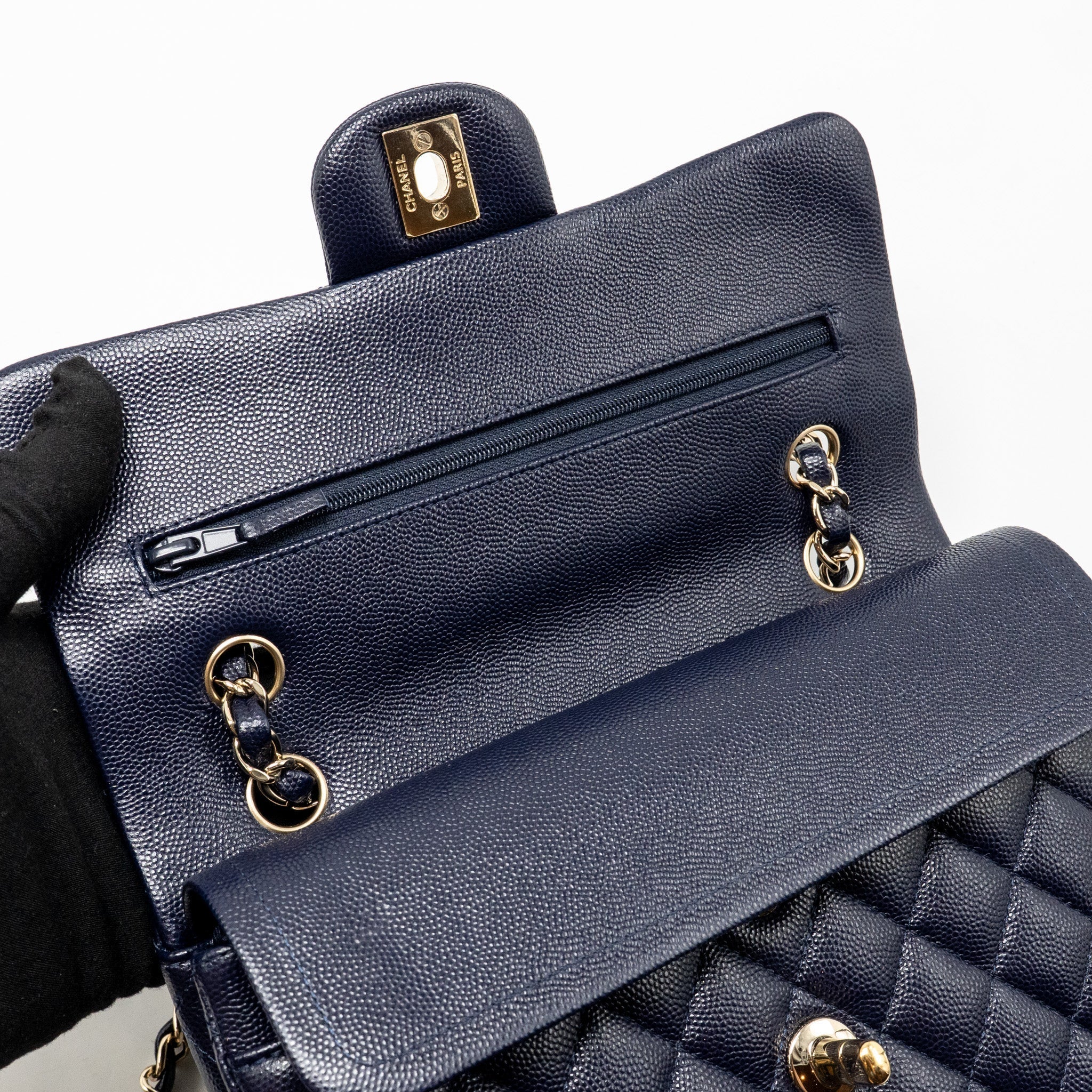 chanel-small-classic-double-flap-bag-caviar-navy-ghwmicrochip