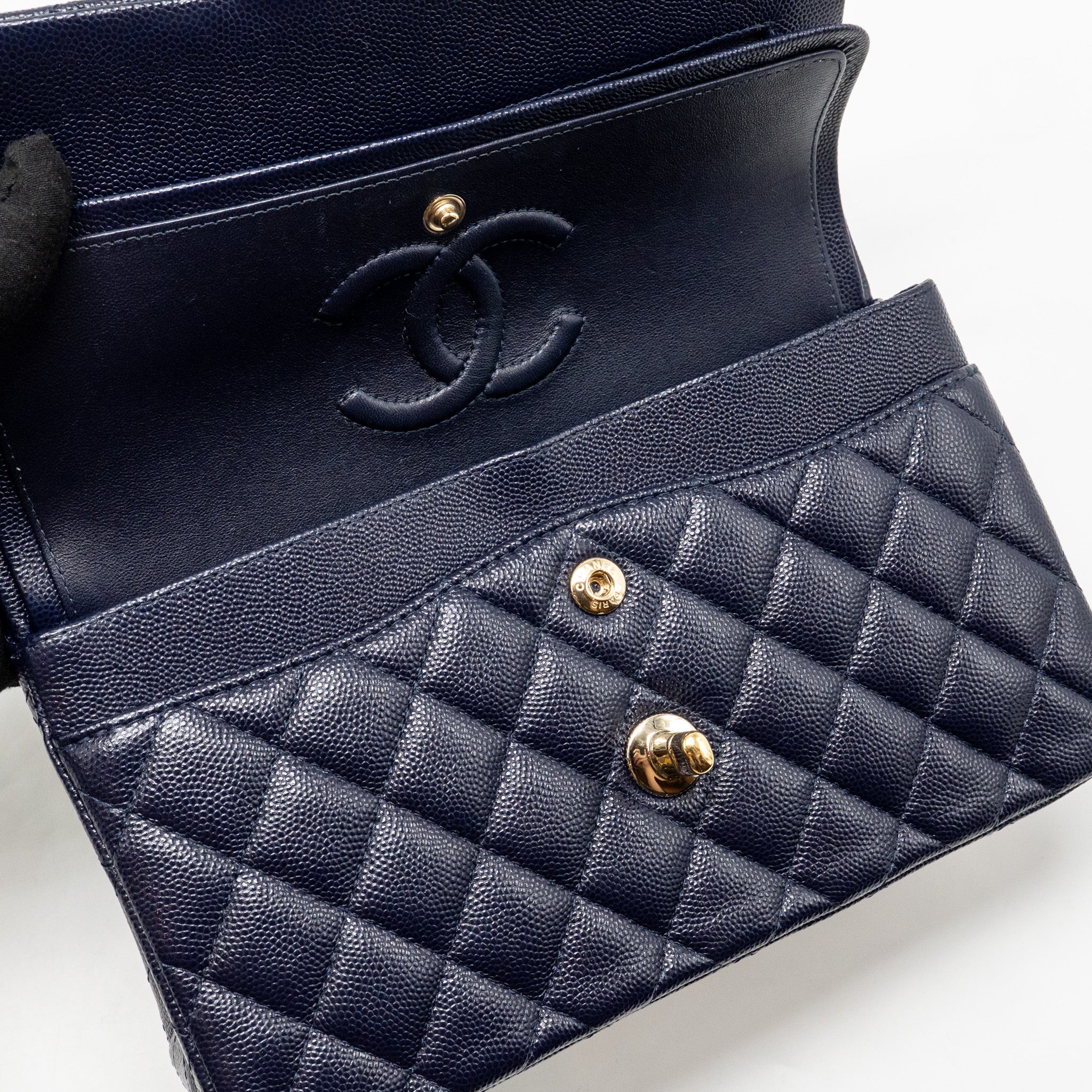 chanel-small-classic-double-flap-bag-caviar-navy-ghwmicrochip