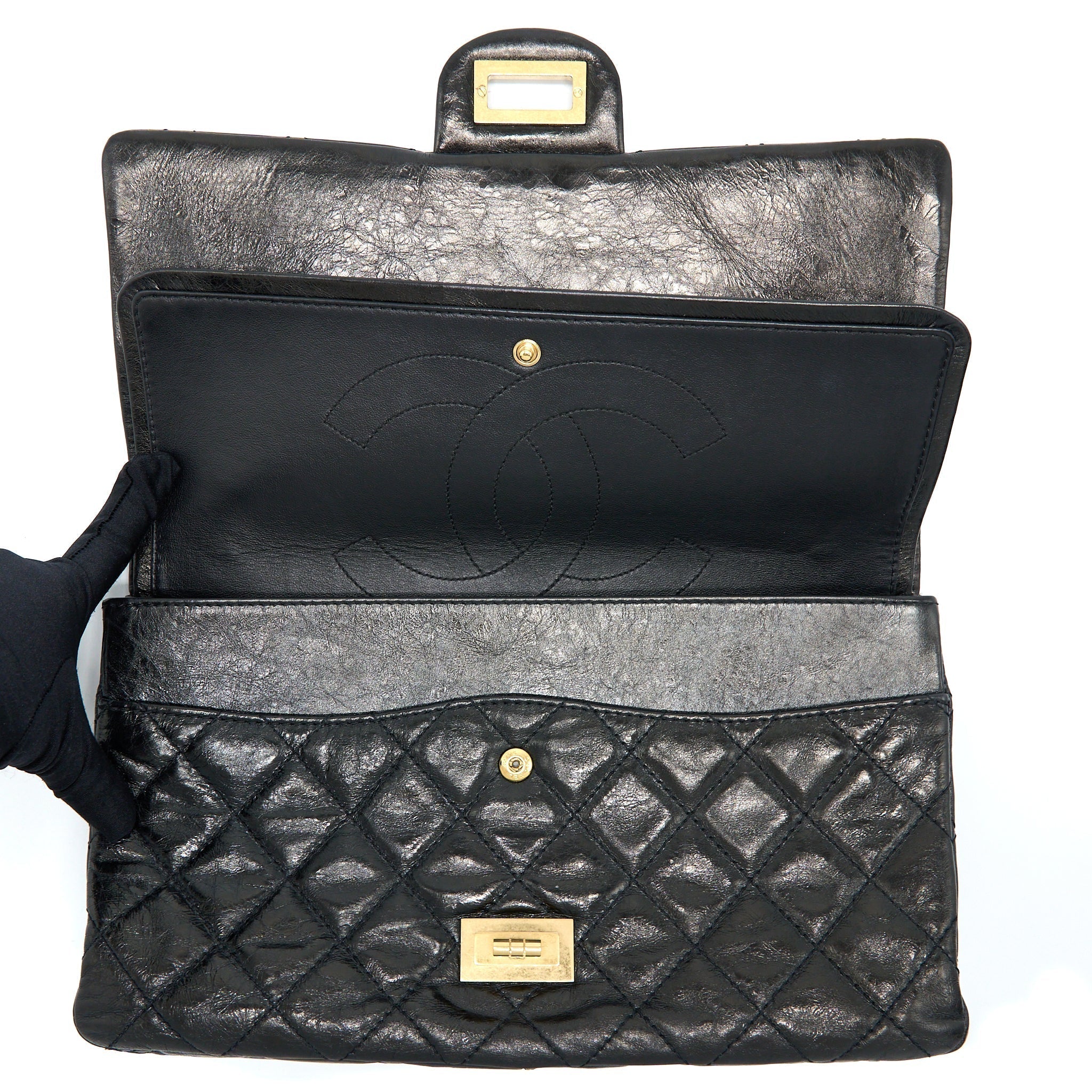chanel-2-55-reissue-227-shiny-aged-calfskin-black-ghw