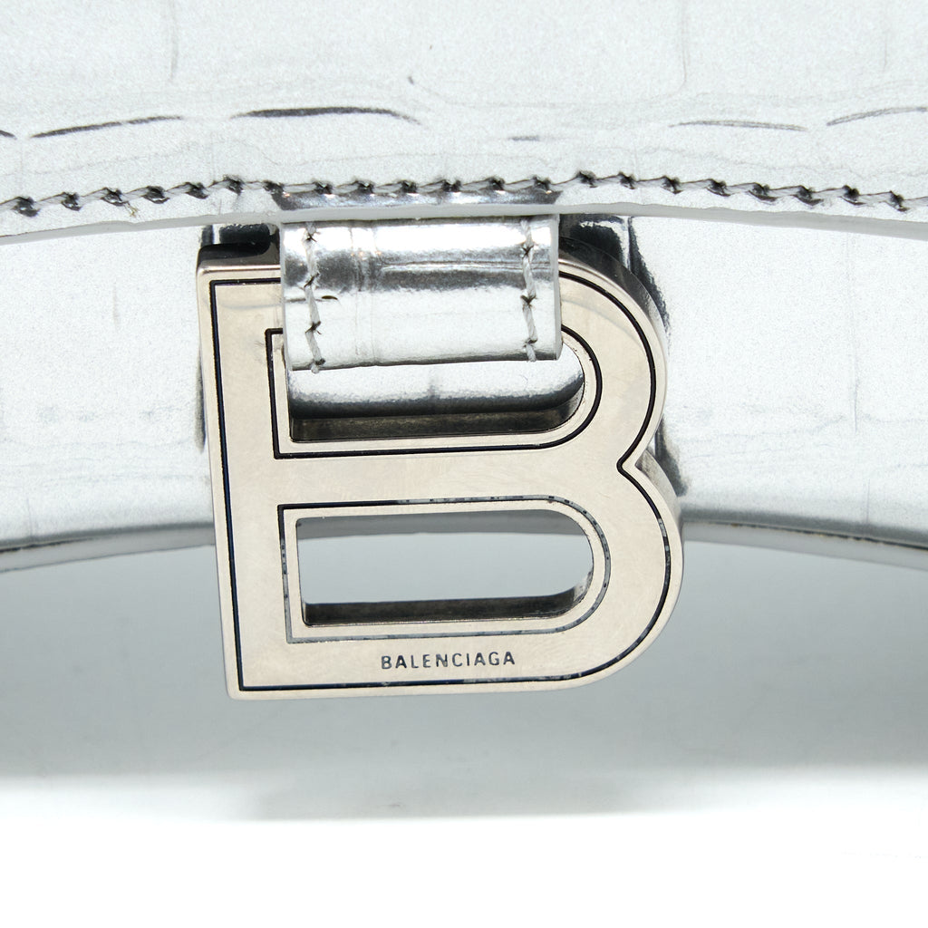 balenciaga-hourglass-xs-embossed-calfskin-silver-shw